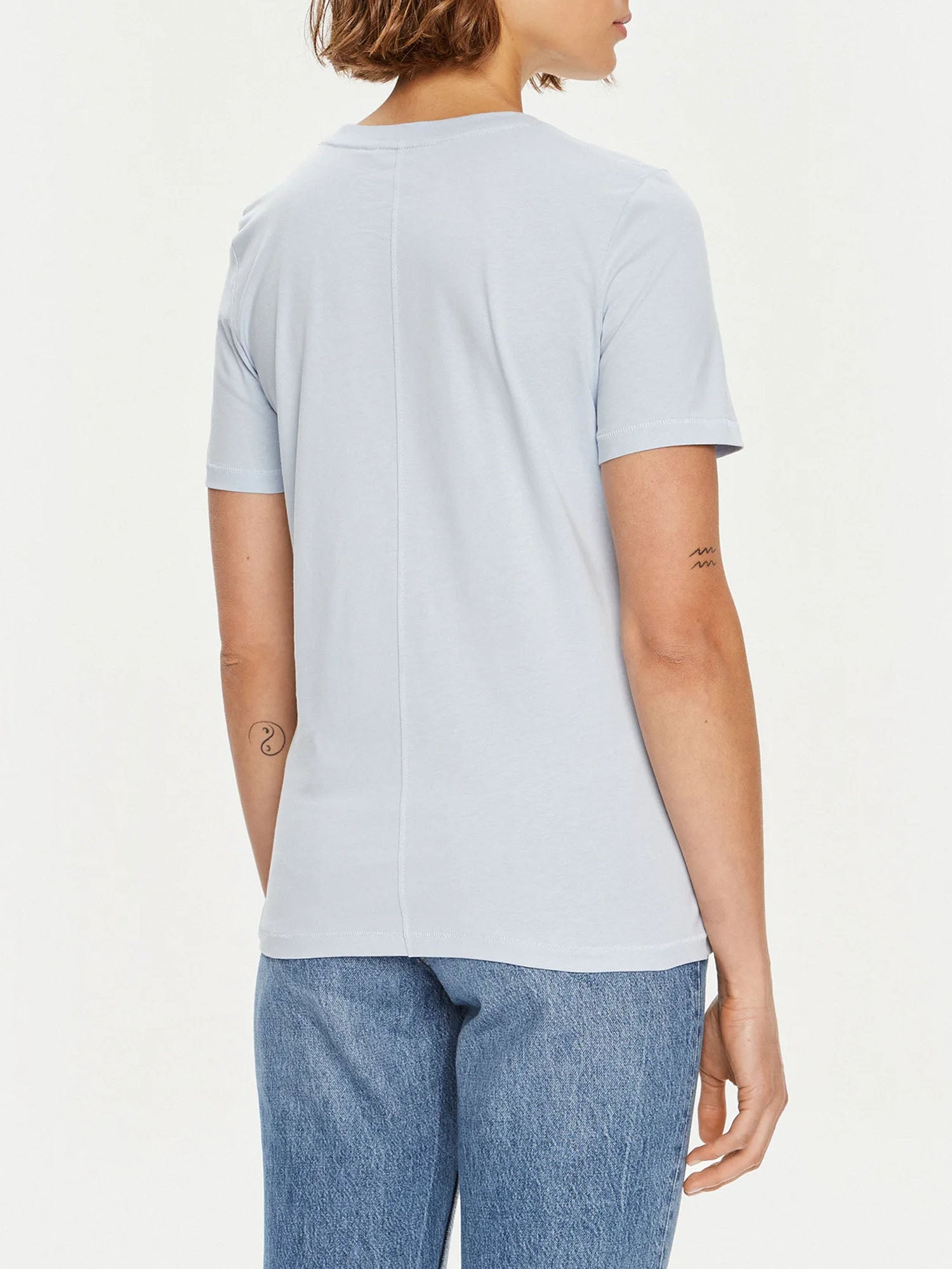 TOMMY HILFIGER T-SHIRT REG SCRIPT AZZURRO