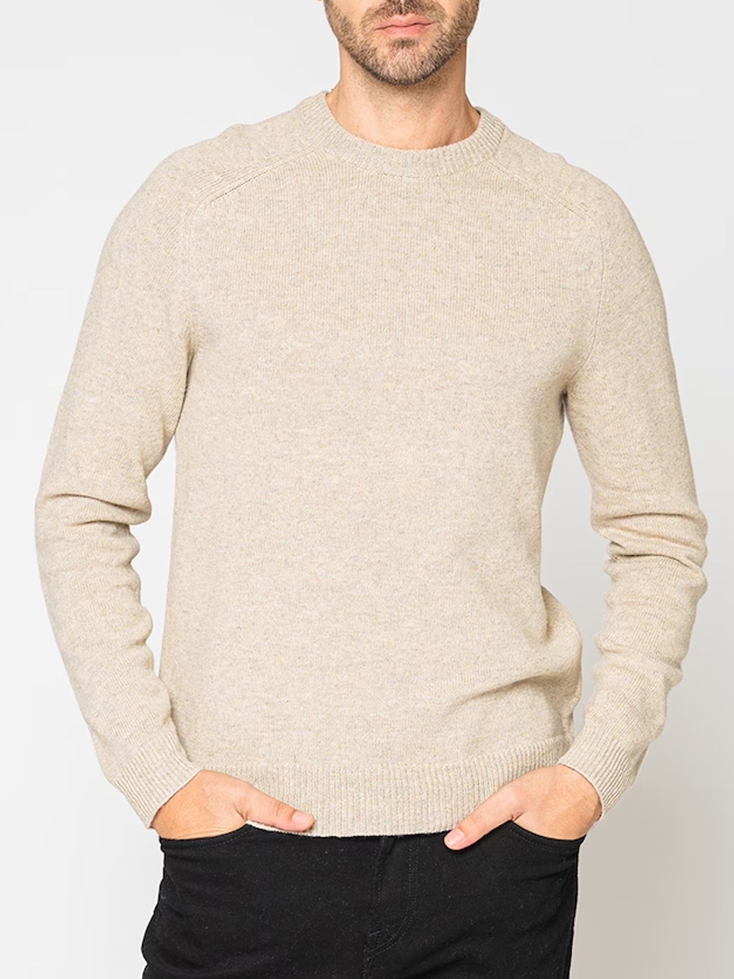 ONLY&SONS MAGLIONE EDWARD IN MISTO LANA BEIGE