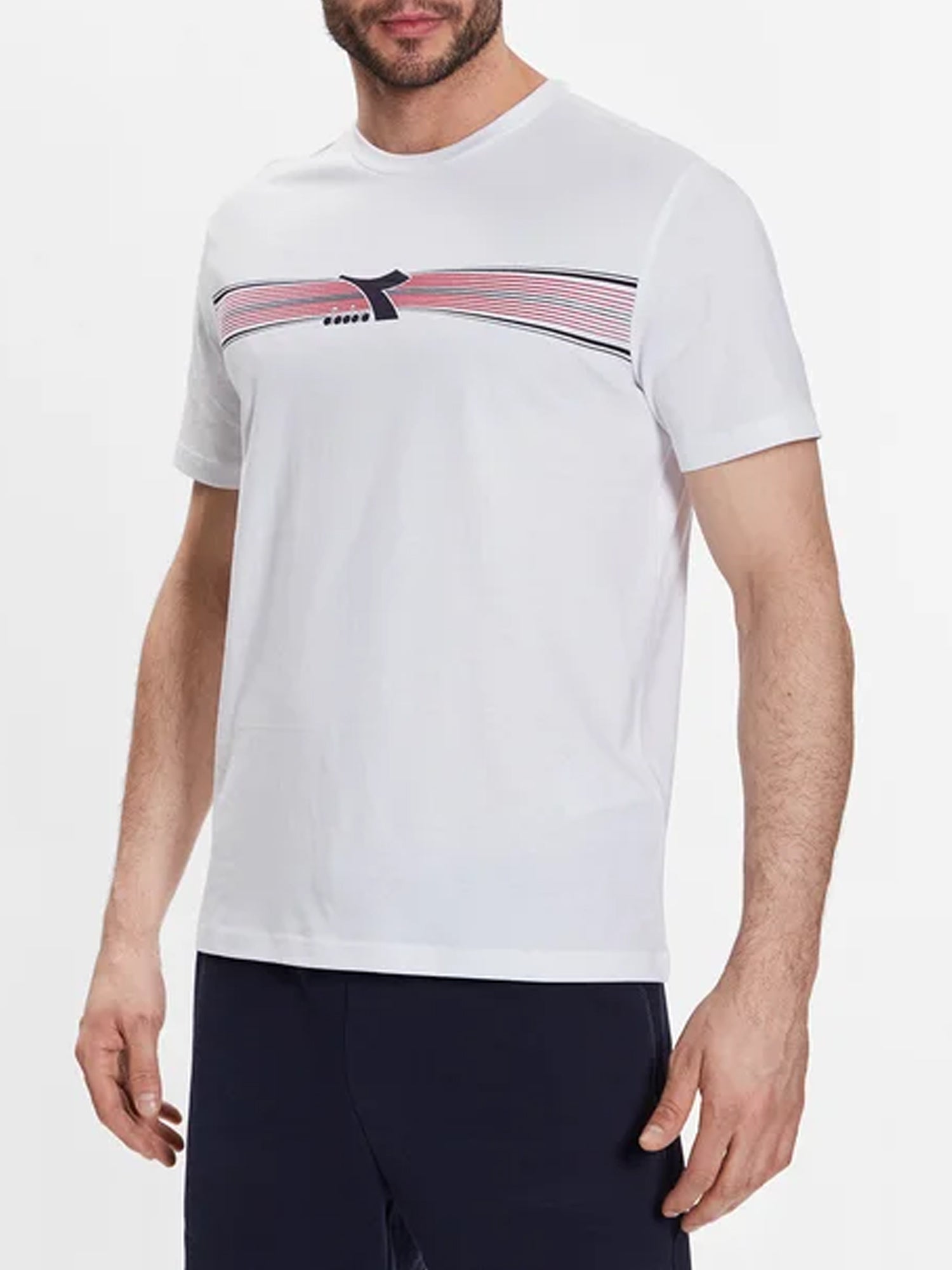 DIADORA T-SHIRT MANICHE CORTE SS LOGO BIANCO