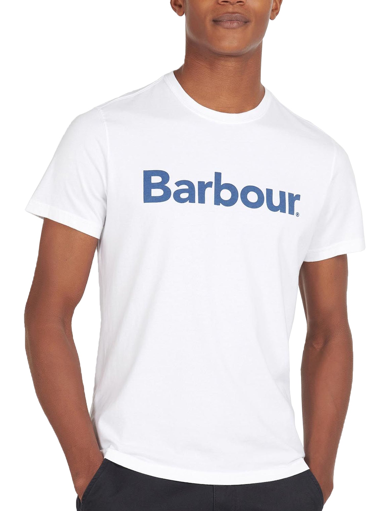 BARBOUR T-SHIRT CON LOGO BIANCO