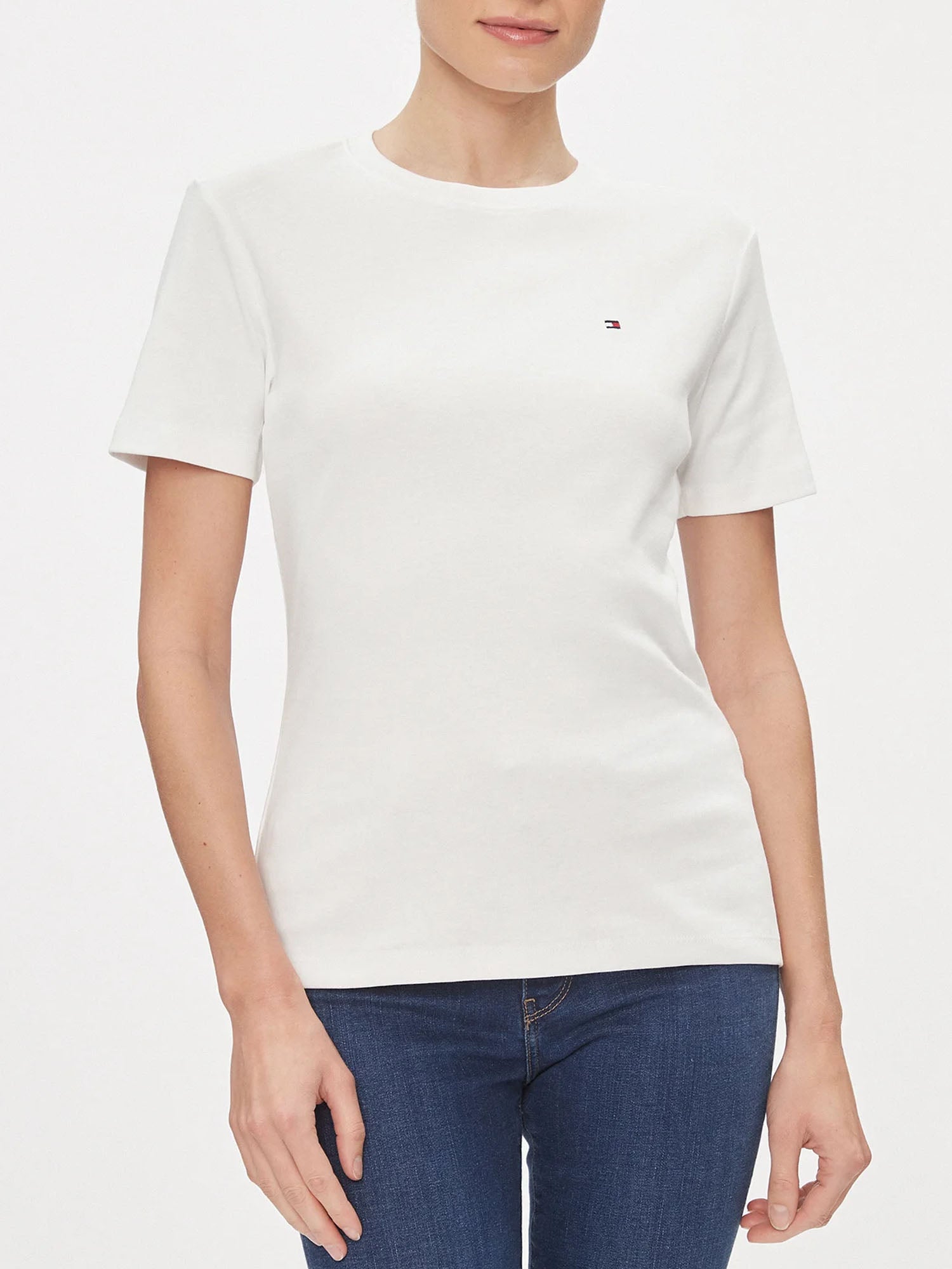 TOMMY HILFIGER T-SHIRT SLIM CODY BIANCO