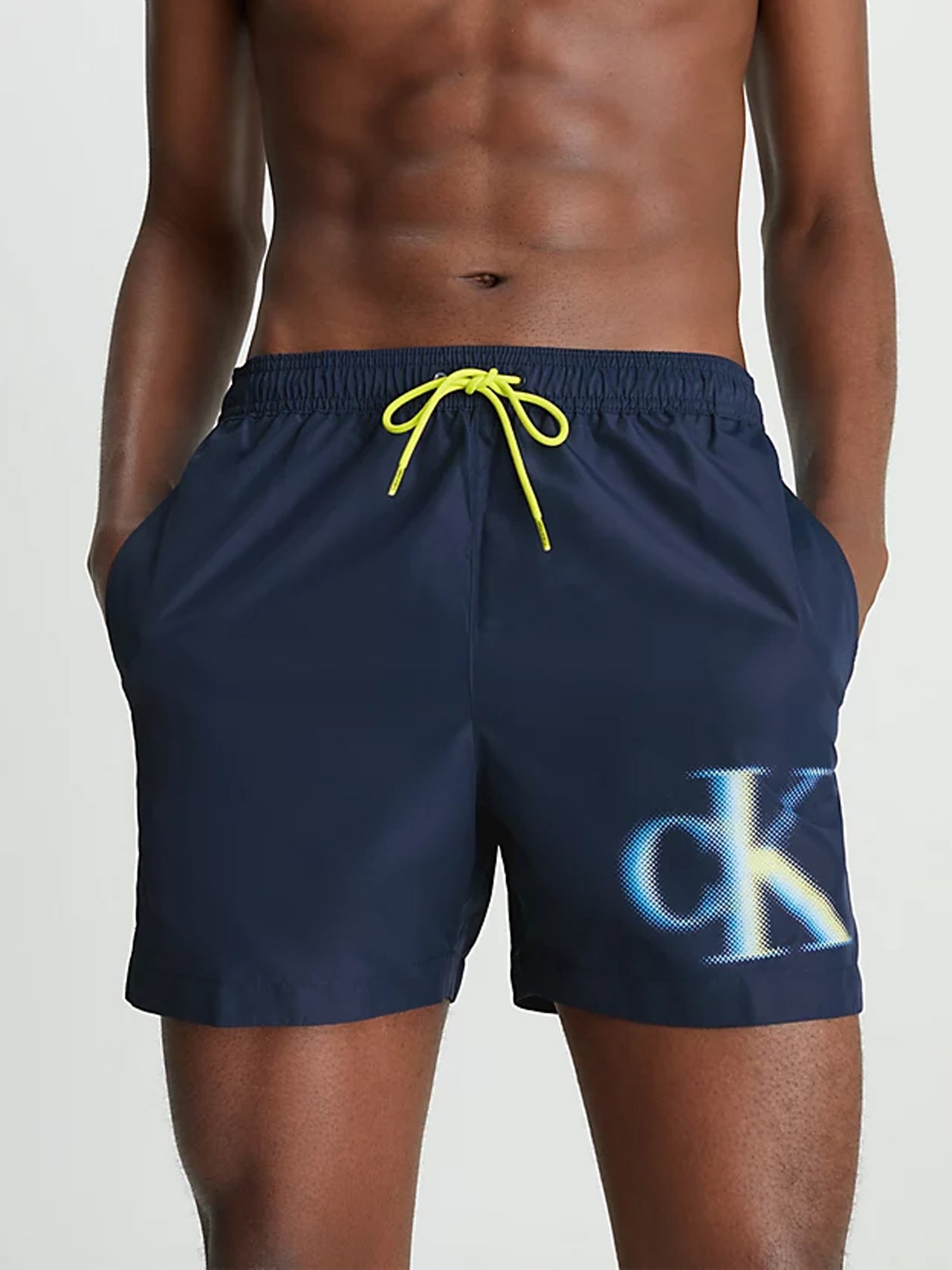 CALVIN KLEIN SHORTS DA BAGNO CK MONOGRAM BLU