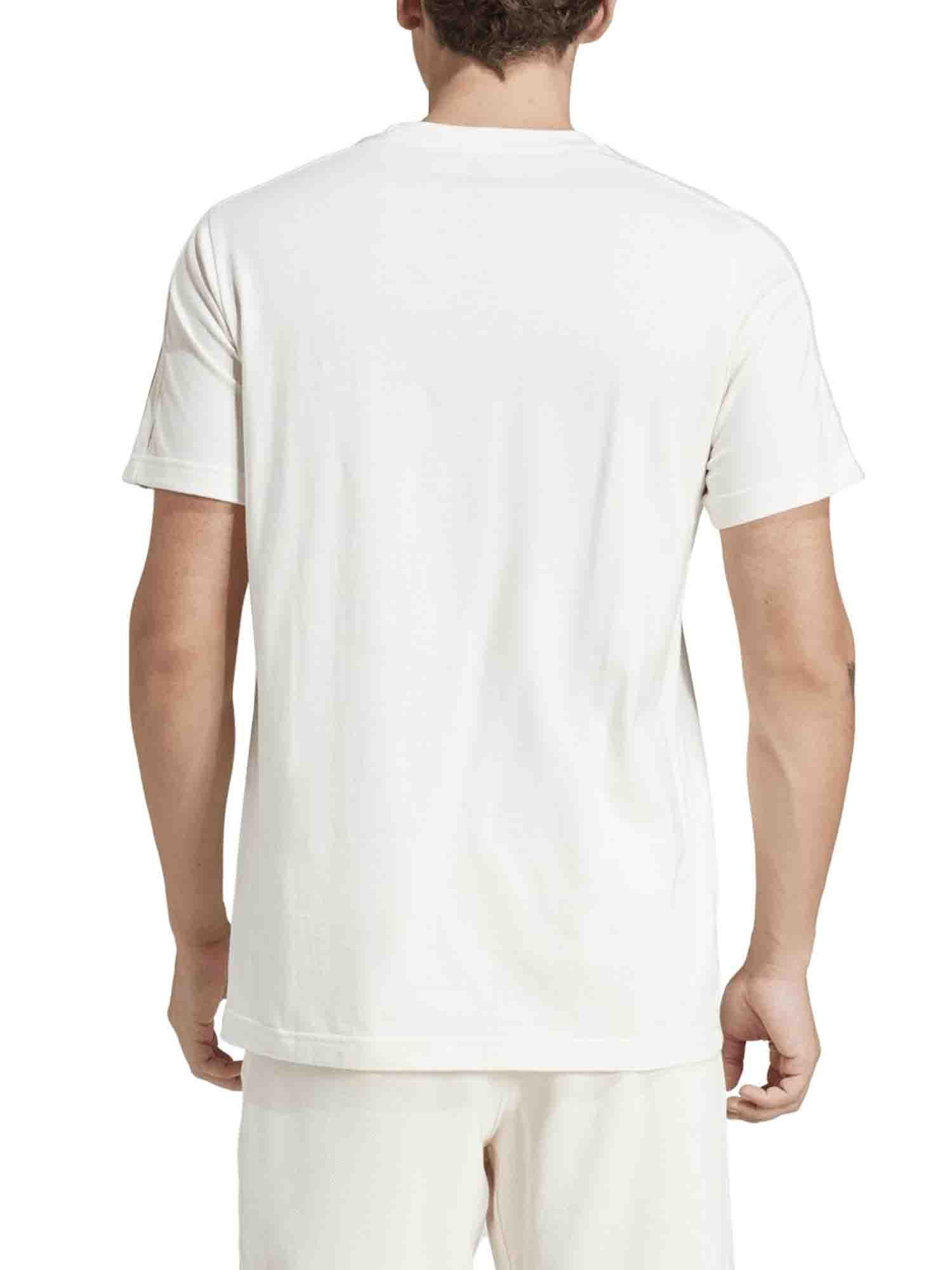 ADIDAS T-SHIRT 3 STRISCE BIANCO