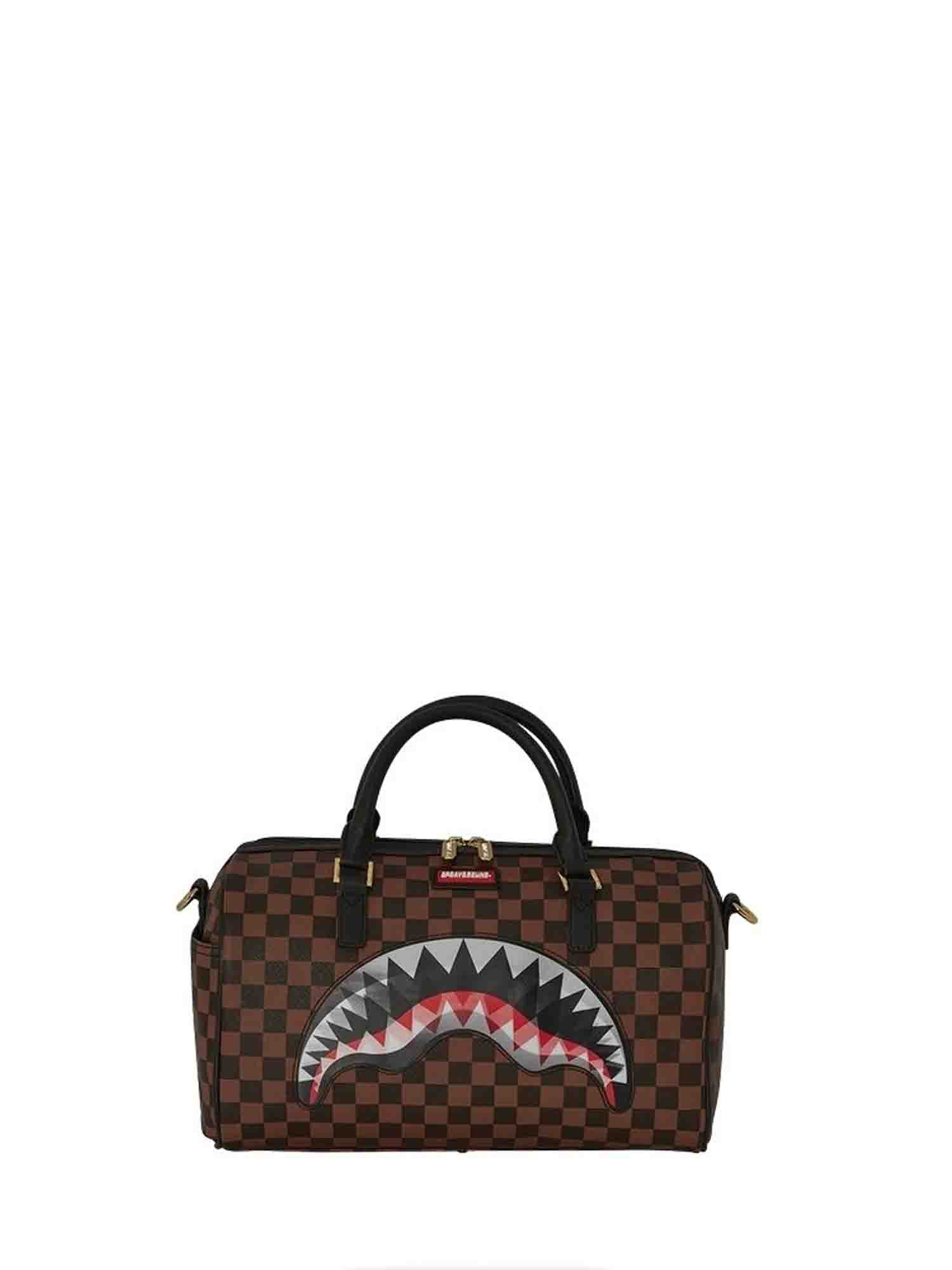 SPRAYGROUND SIP LENTICULAR CHOMP BORSA PICCOLA MARRONE