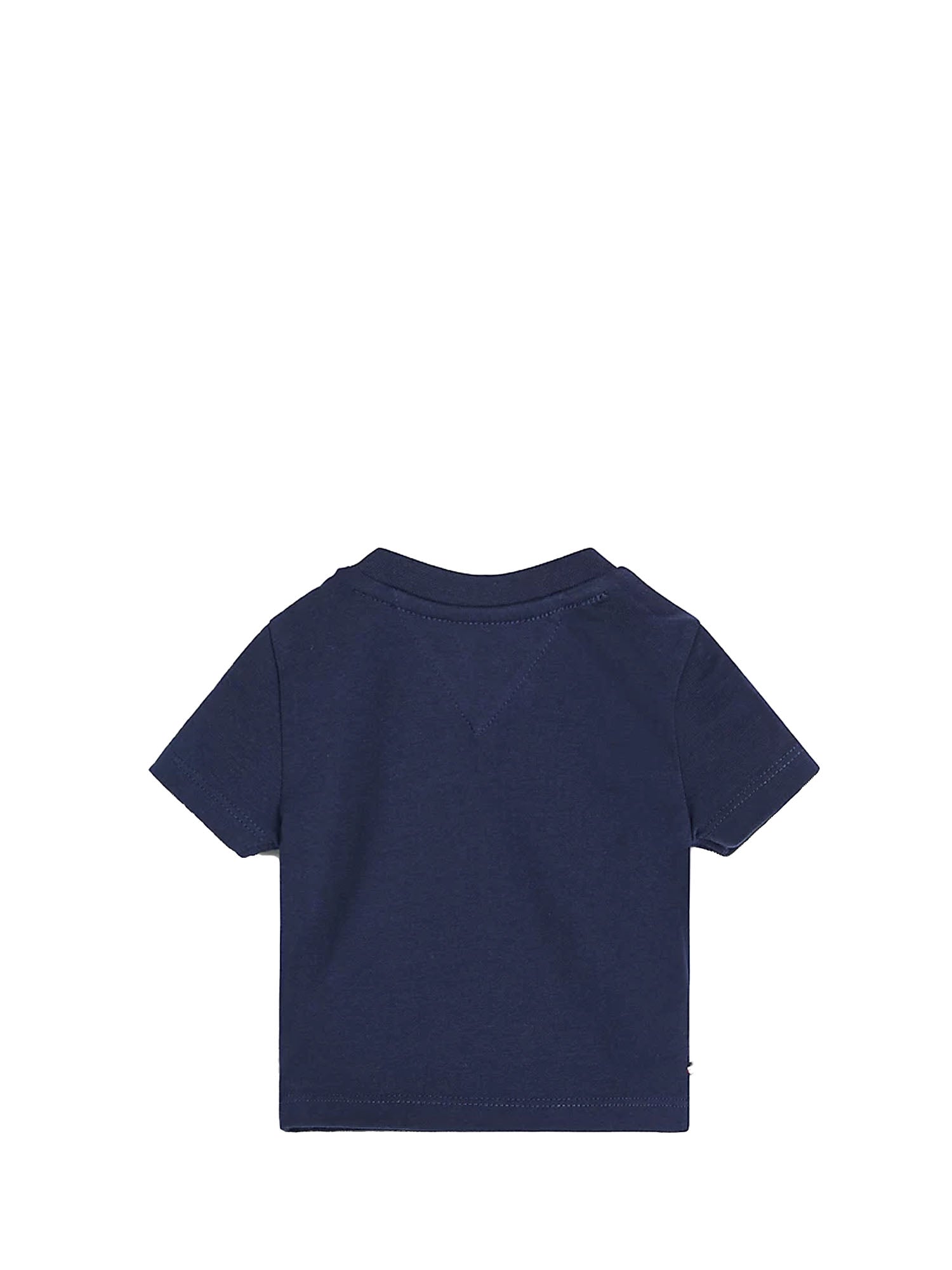 TOMMY HILFIGER T-SHIRT IN COTONE STRETCH BLU