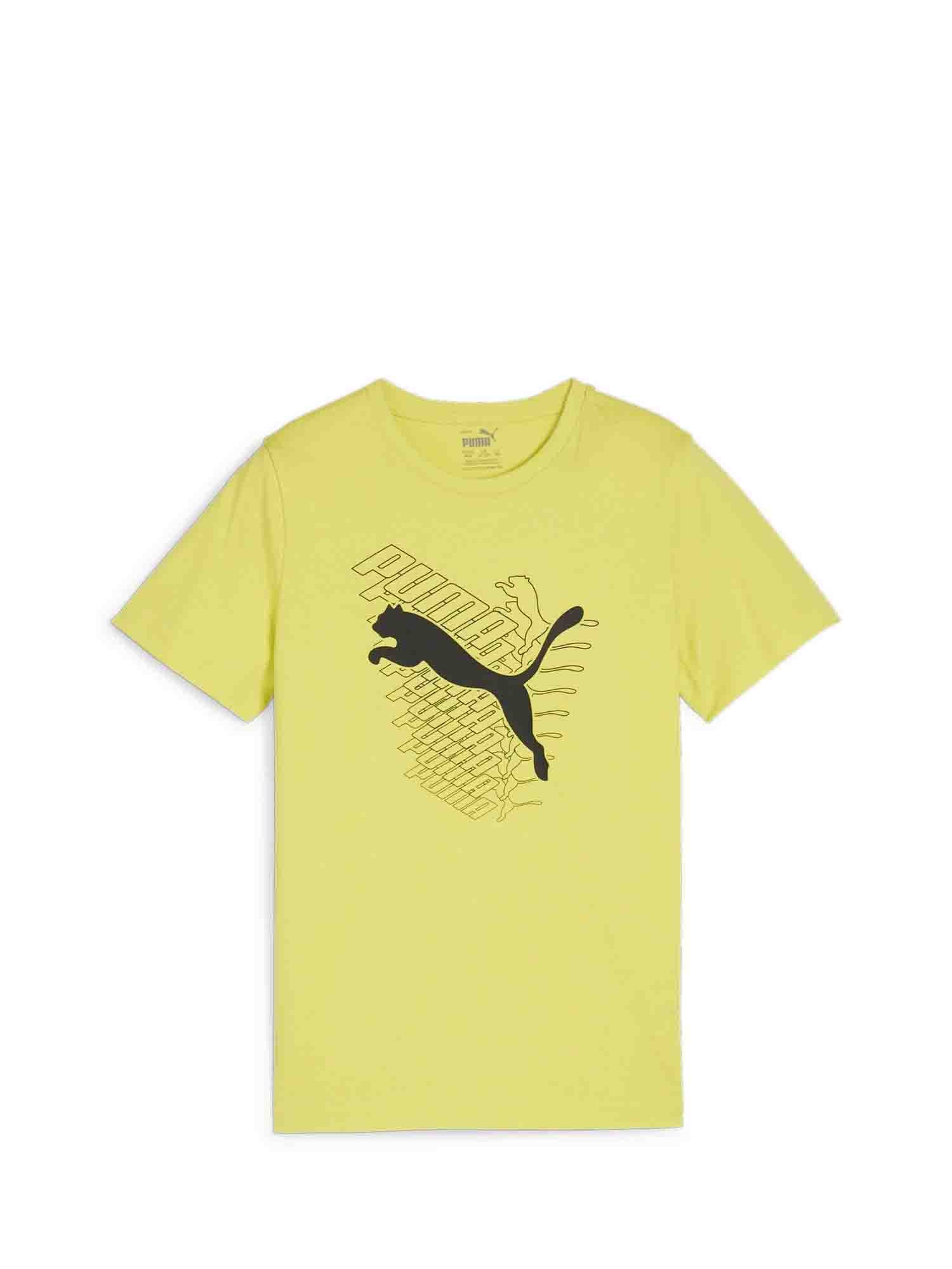 PUMA GRAPHICS CAT T-SHIRT RAGAZZO GIALLO