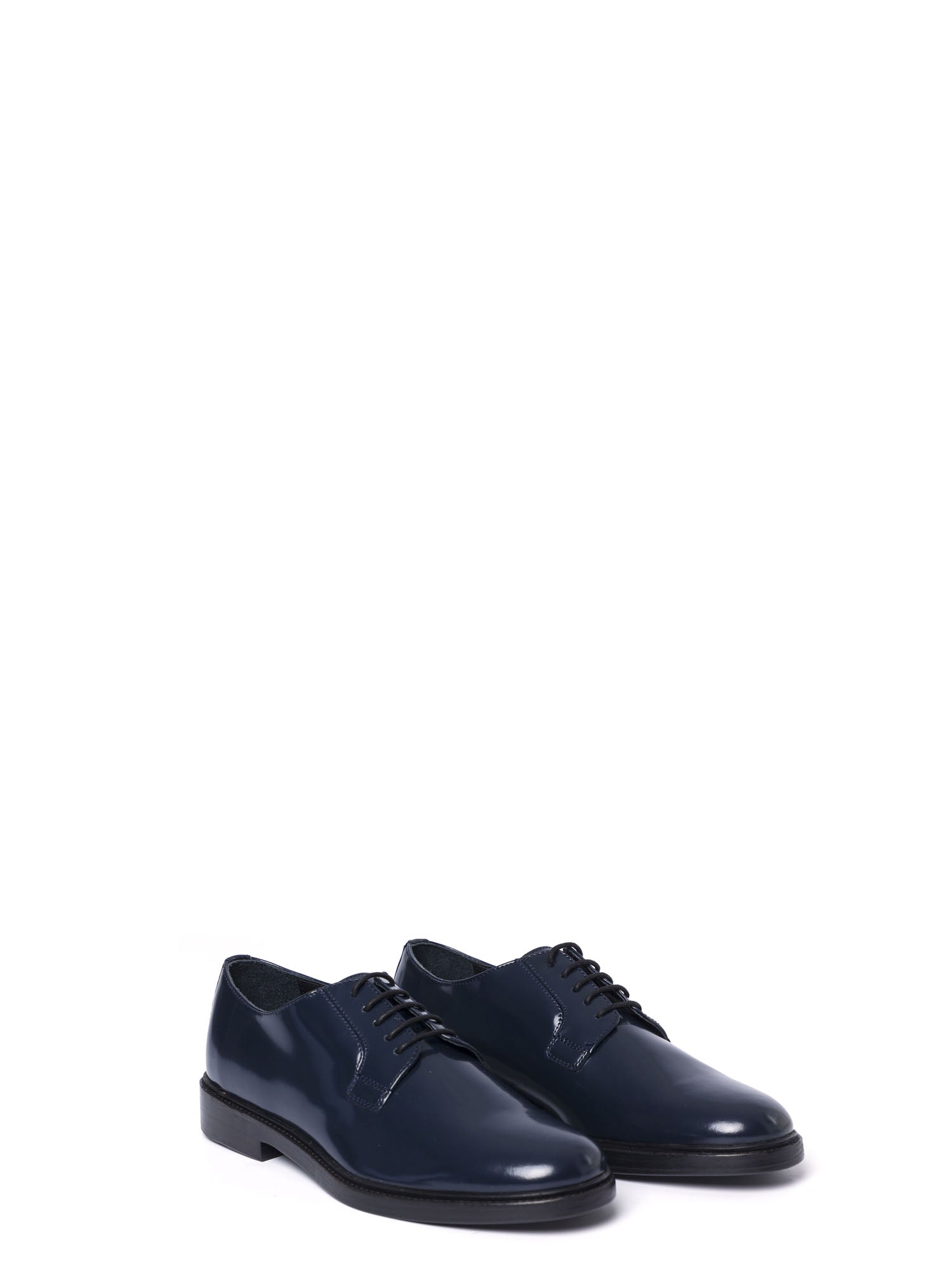 MANUEL RITZ SCARPE STRINGATE BROGUE BLU