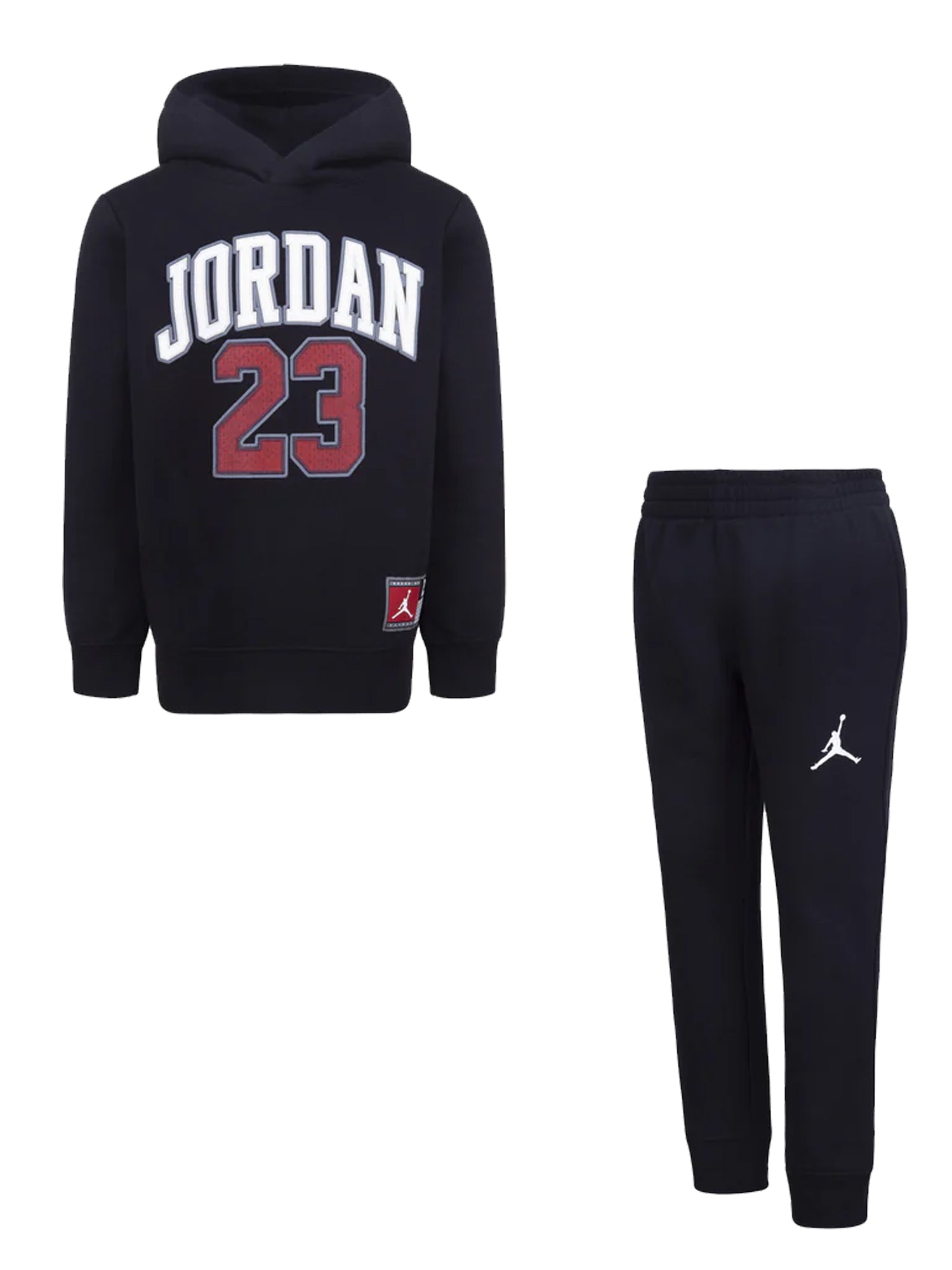 JORDAN COMPLETO FELPA EPANTALONI JDB JERSEY PACK PO NERO