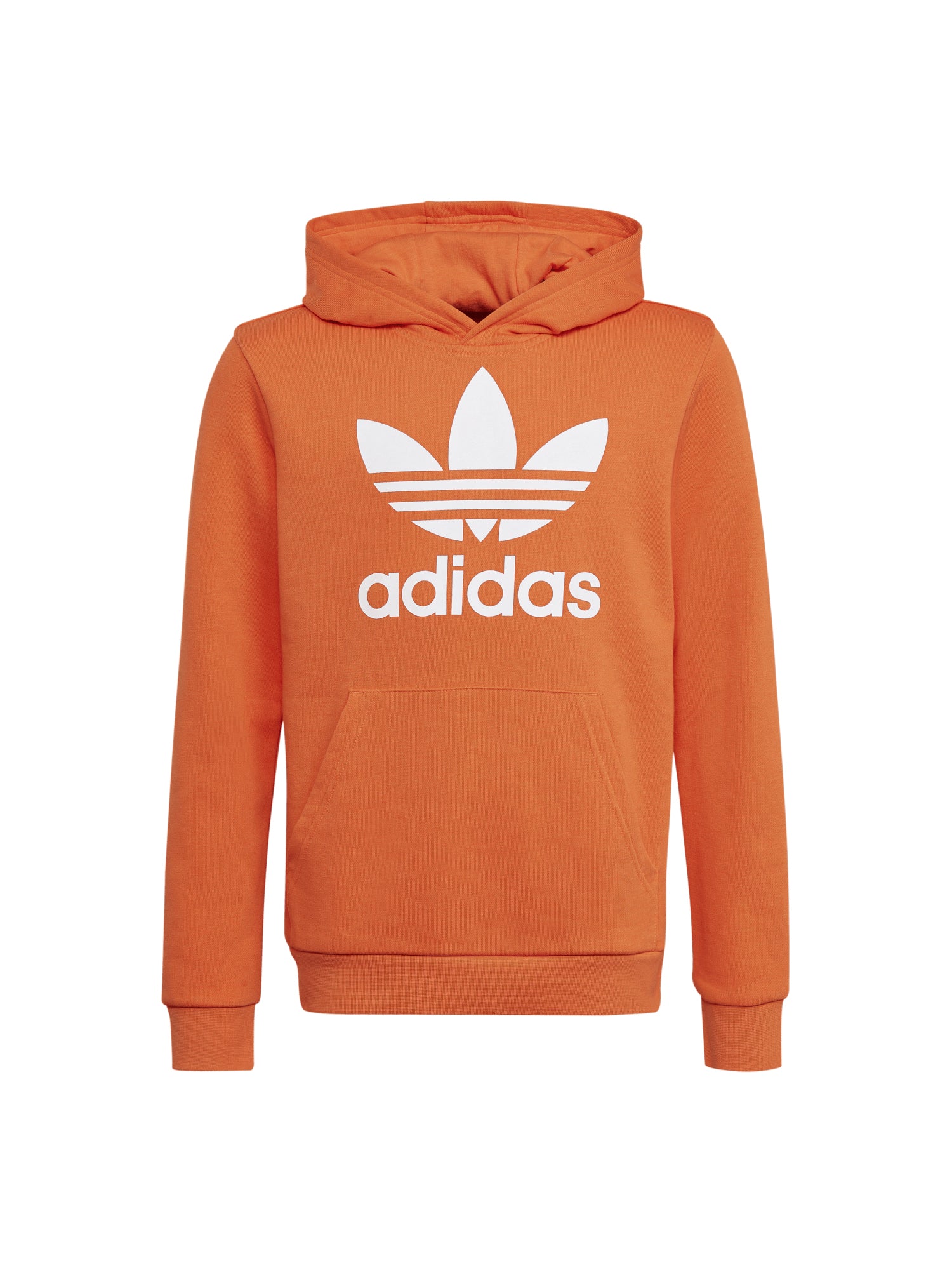 ADIDAS ORIGINALS FELPA CON CAPPUCCIO TREFOIL ARANCIO