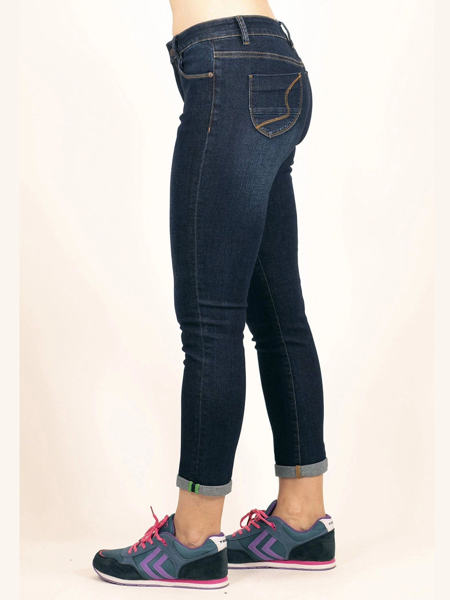 BRUGI JEANS IN DENIM ELASTICIZZATO BLU SCURO