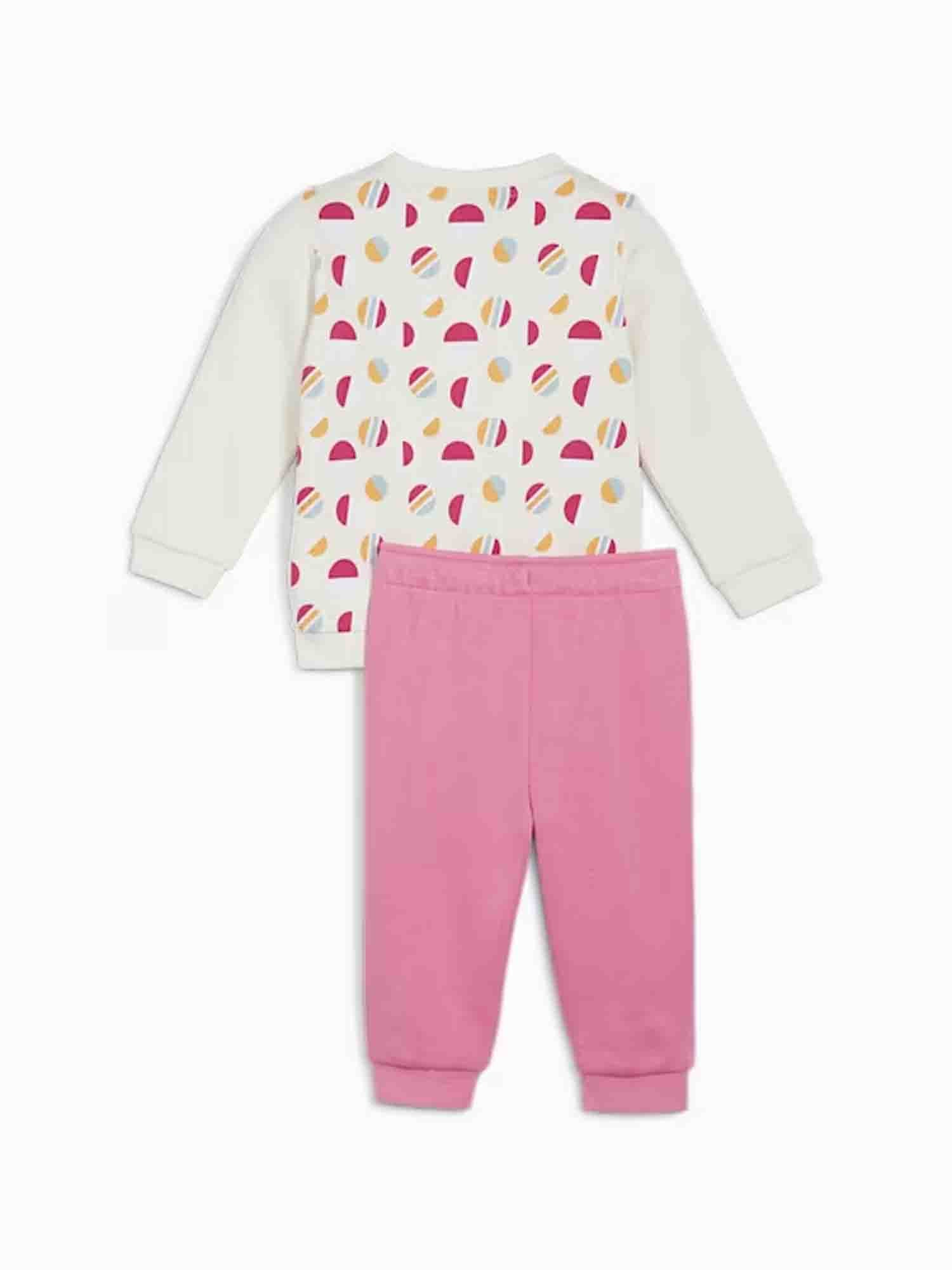 PUMA SET ESS+SUMMER CAMP DA BAMBINA BIANCO-ROSA