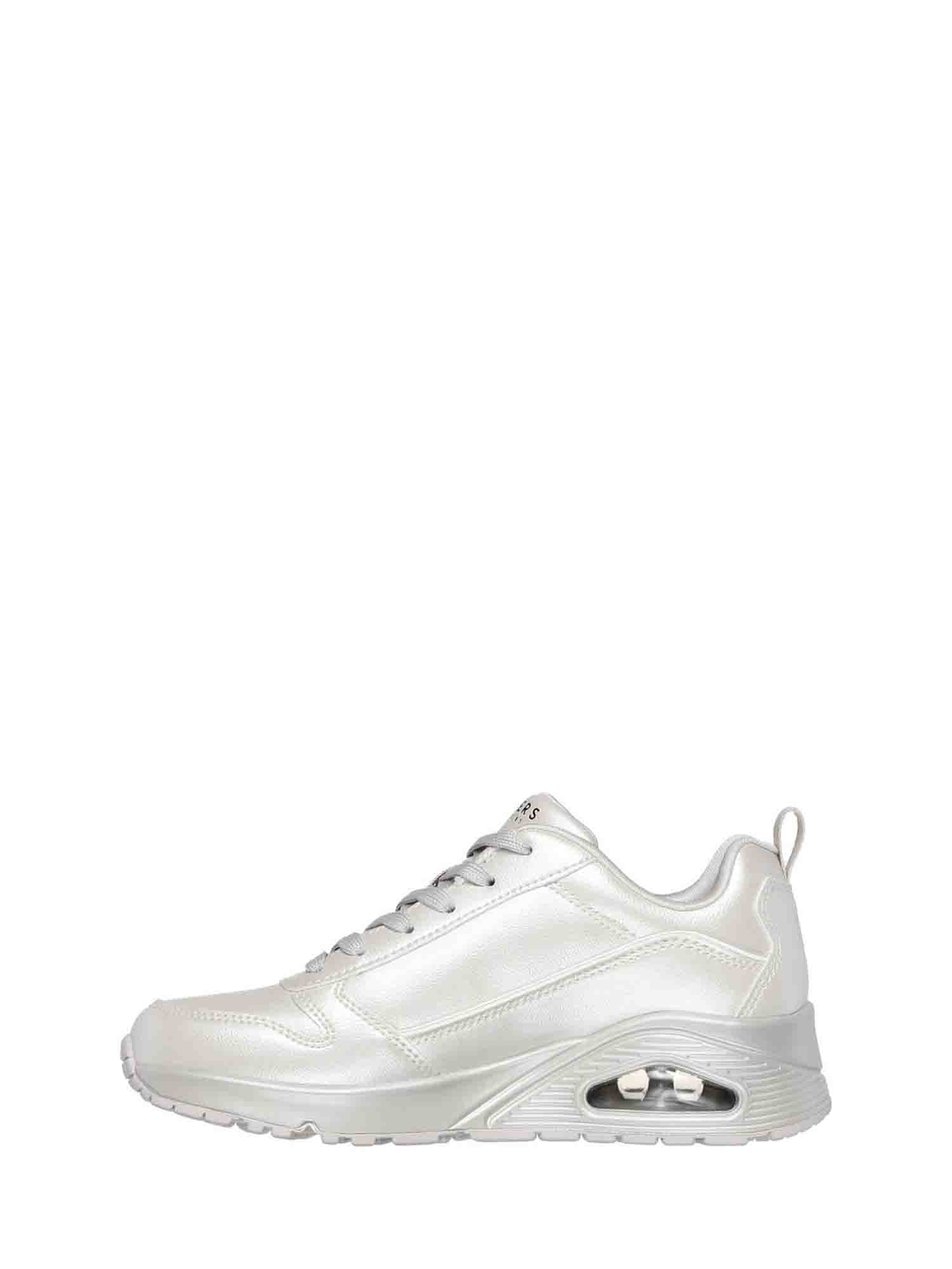 SKECHERS UNO-GALACTIC GAL SNEAKERS BIANCO PERLATO