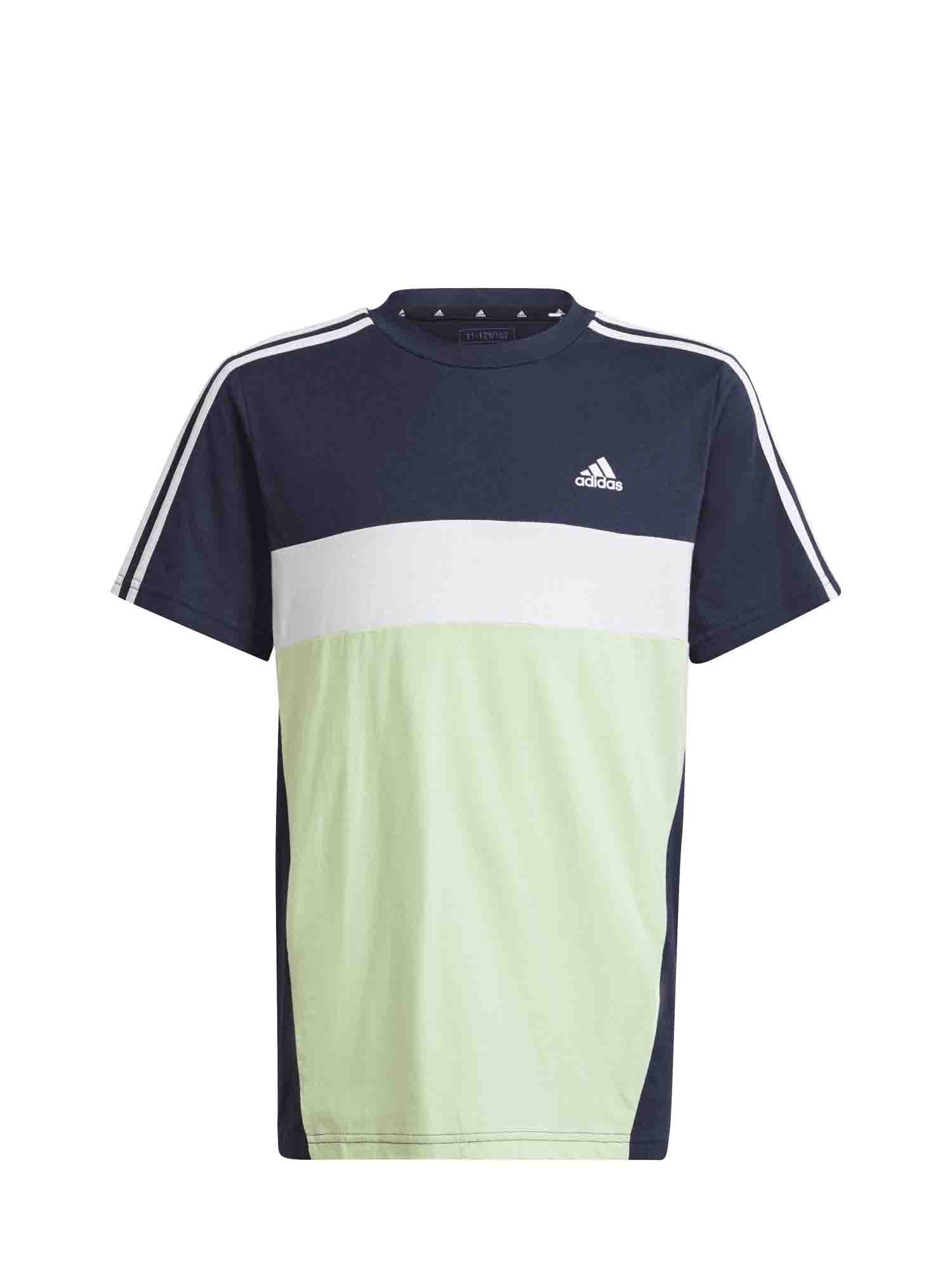 ADIDAS T-SHIRT JUNIOR TIBERIO COLORBLOCK BLU-VERDE