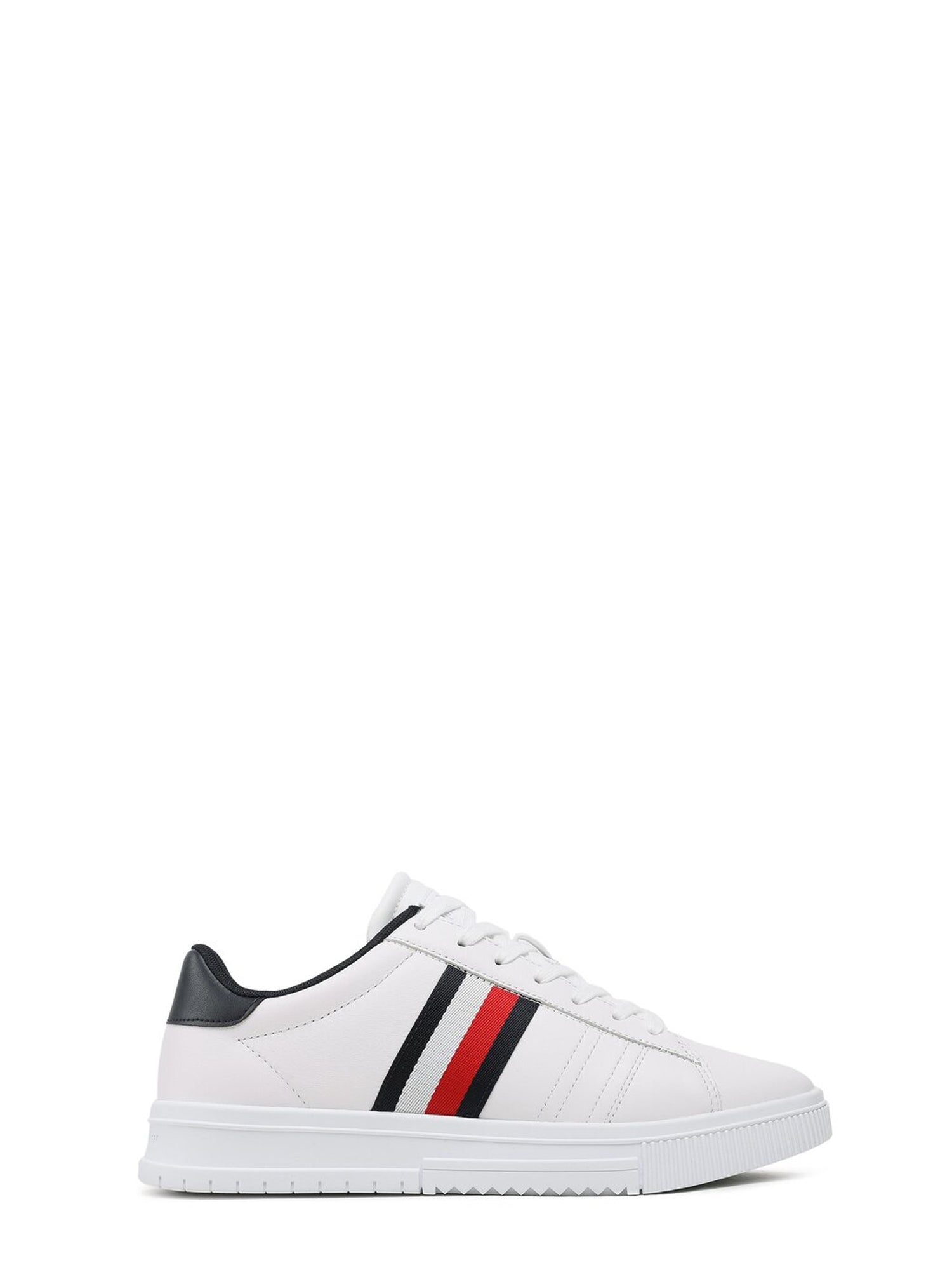 TOMMY HILFIGER SHOES SNEAKERS BASSE SUPERCUP LEATHER BIANCO