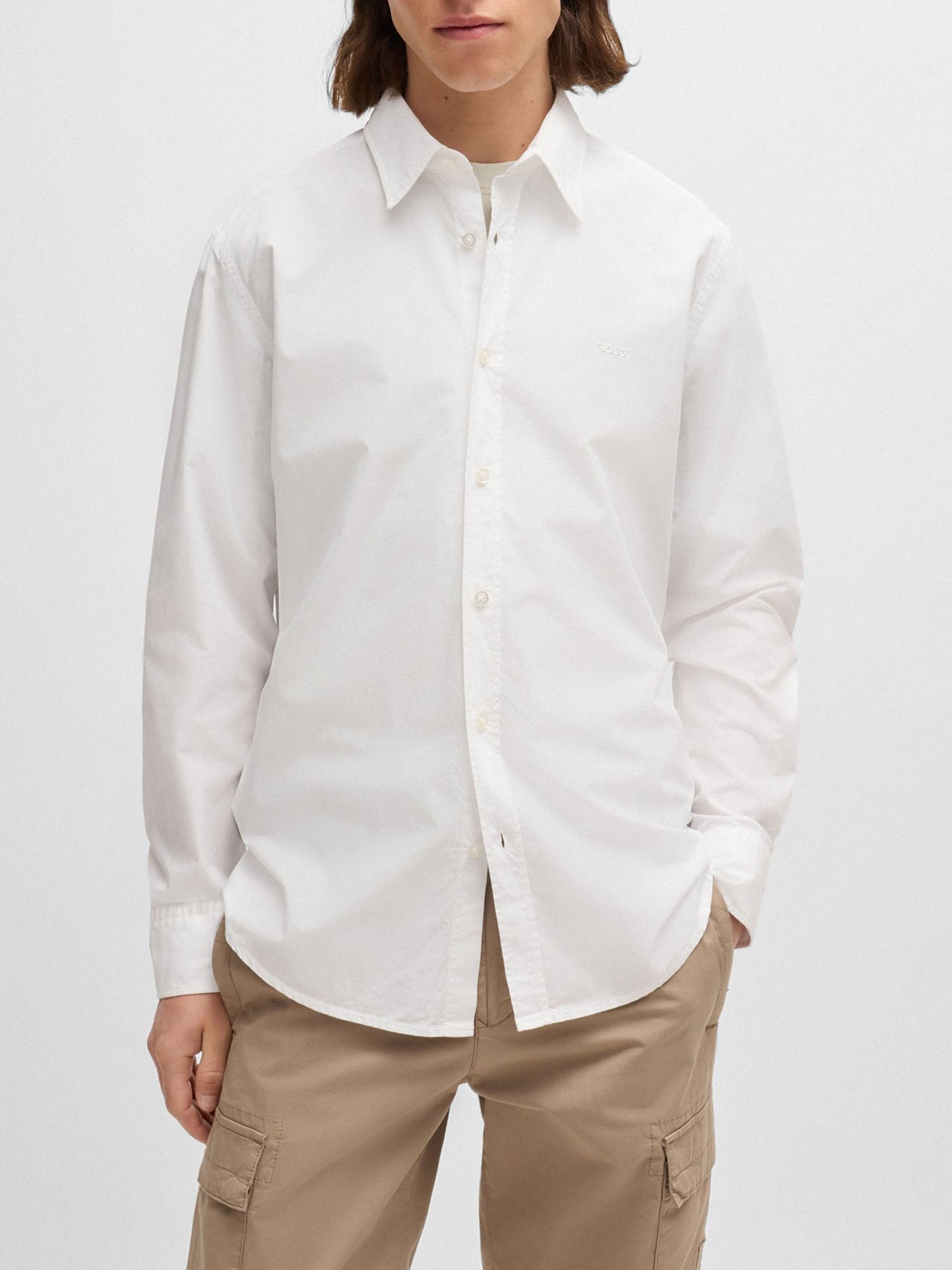 HUGO BOSS CAMICIA REGULAR FIT RELEGANT_6_M BIANCO