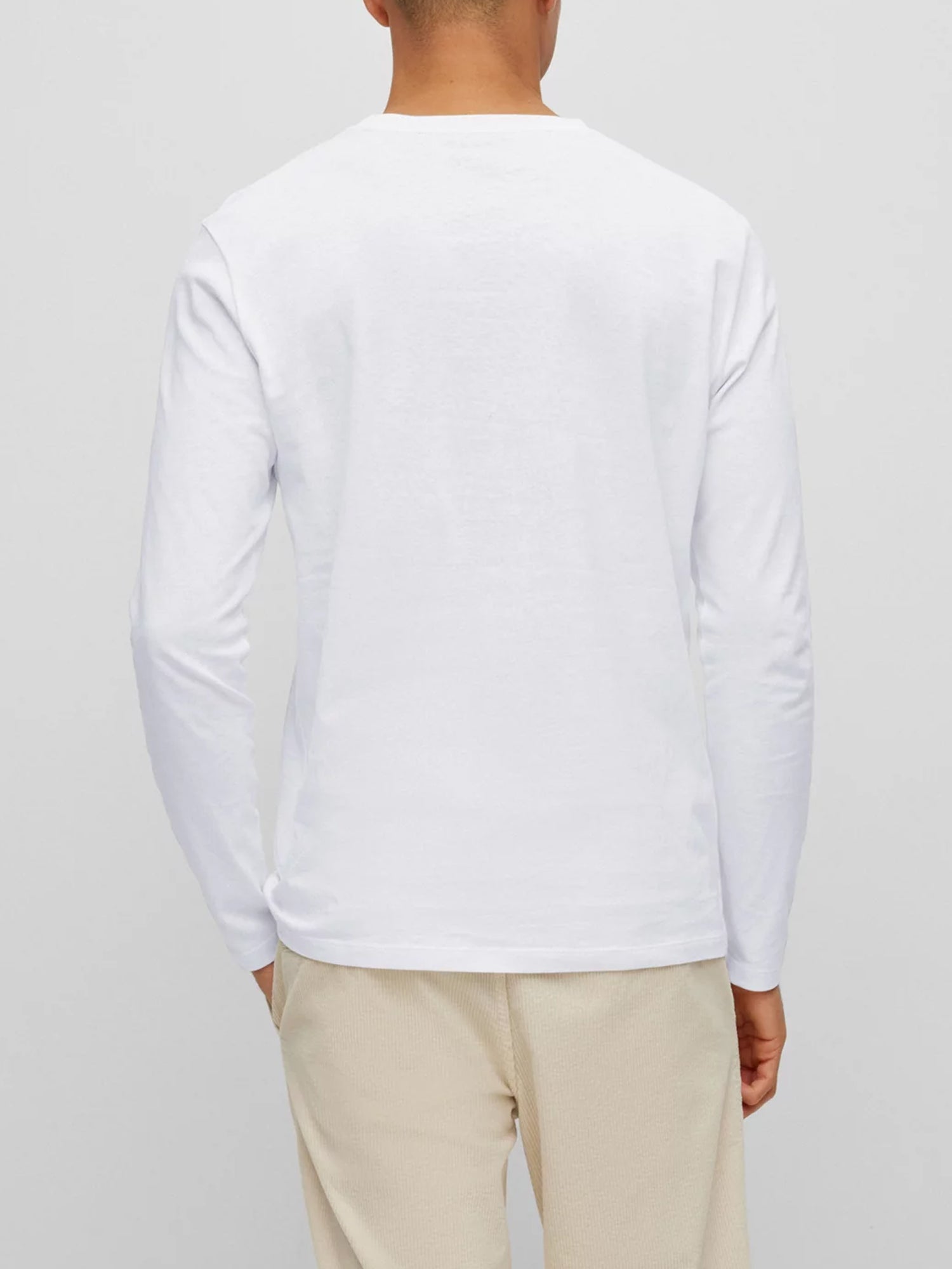 HUGO BOSS T-SHIRT MANICHE LUNGHE BIANCO