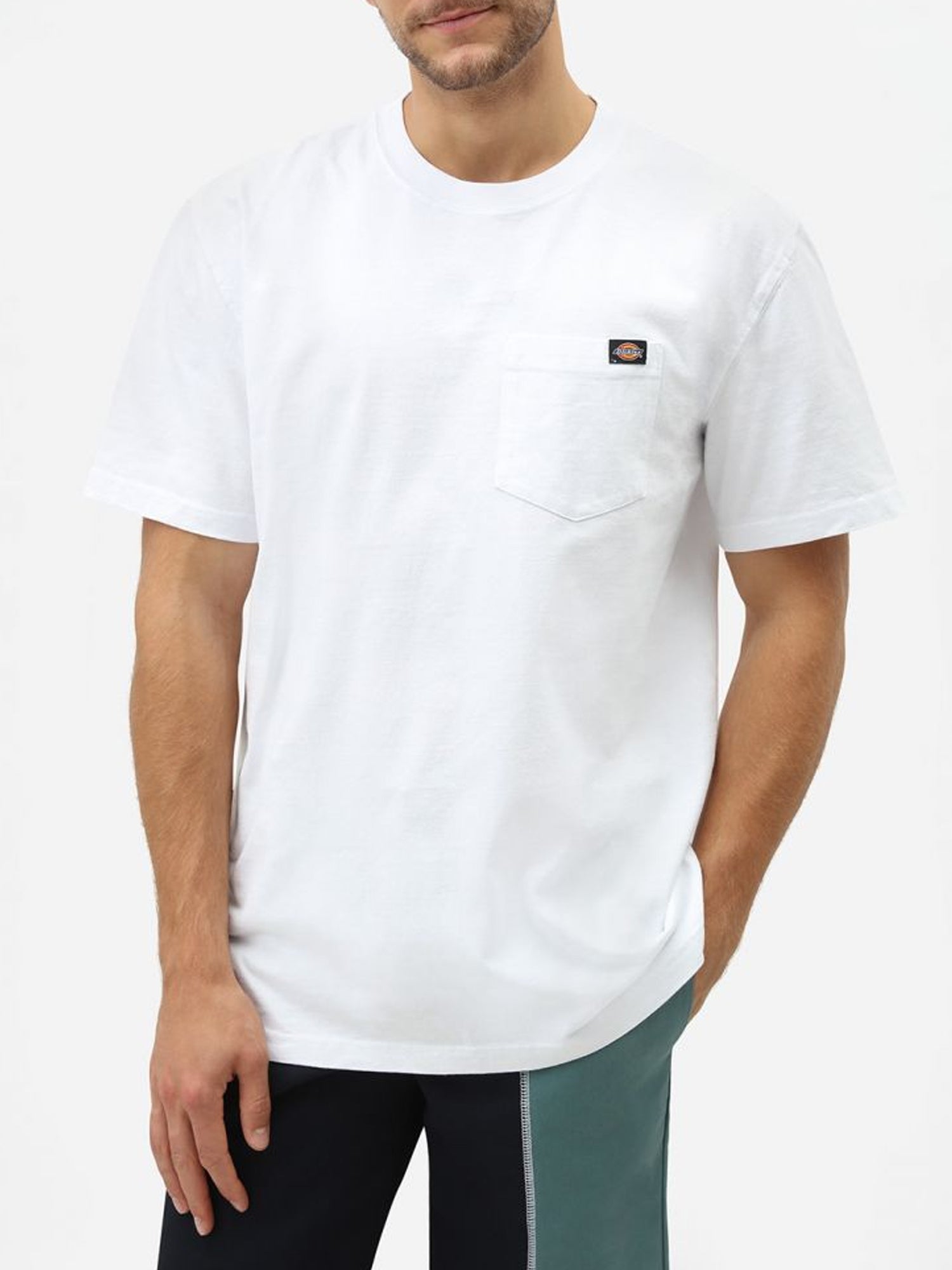 DICKIES T-SHIRT MANICA CORTA CON TASCA PORTERDALE BIANCO