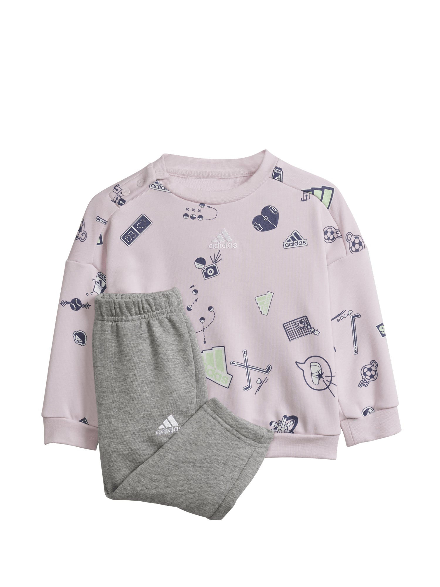 ADIDAS TUTINA INFANT BLUV JOGGER ROSA - GRIGIO