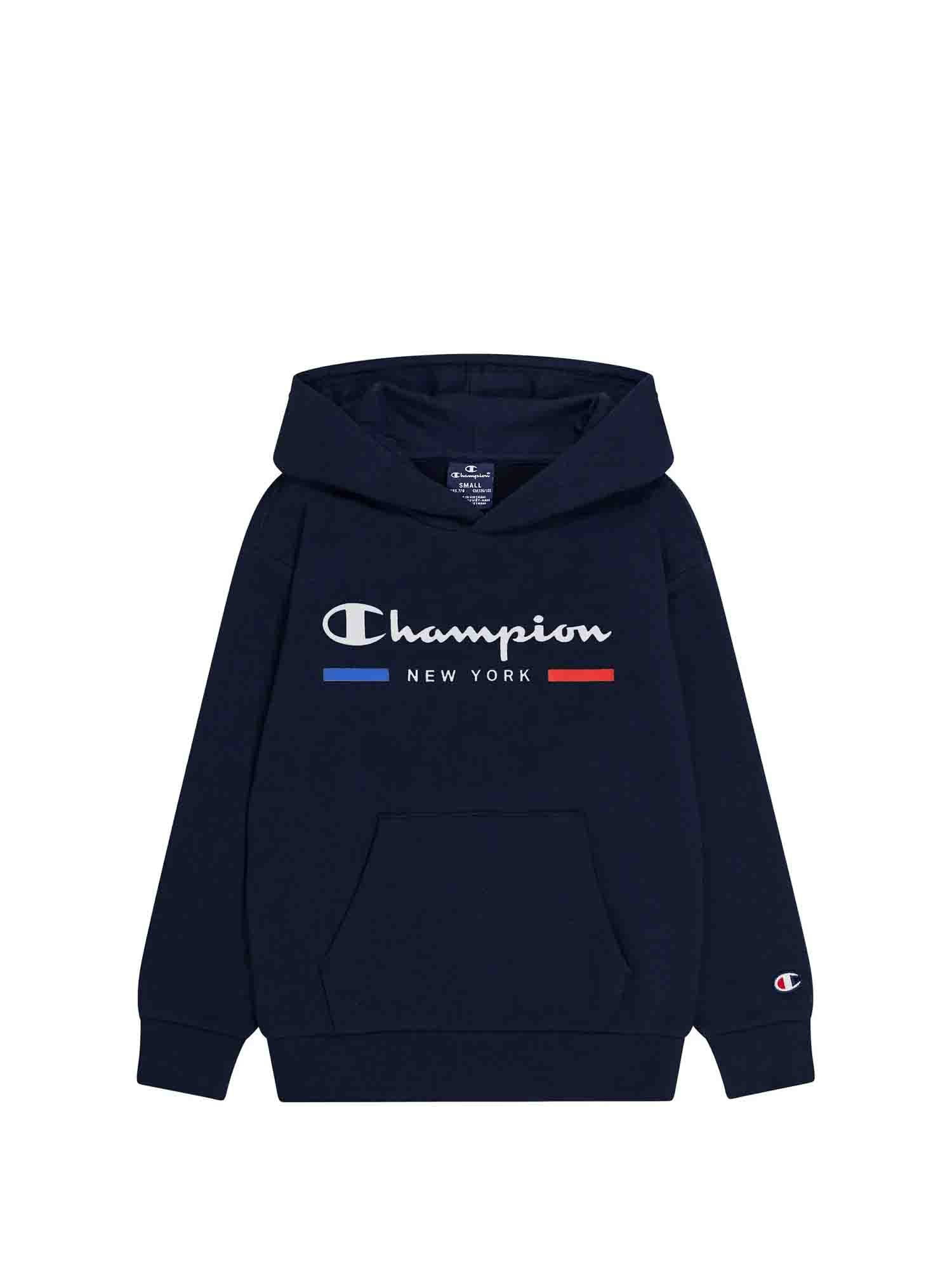 CHAMPION FELPA CON CAPPUCCIO DA RAGAZZO BLU