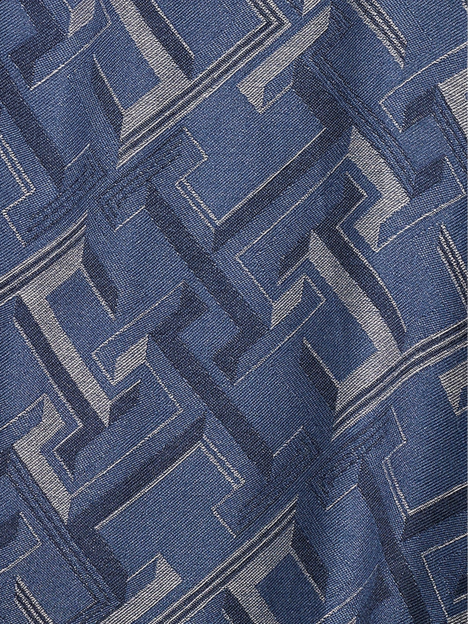 TOMMY HILFIGER TH MONOGRAM FOULARD IN JACQUARD BLU