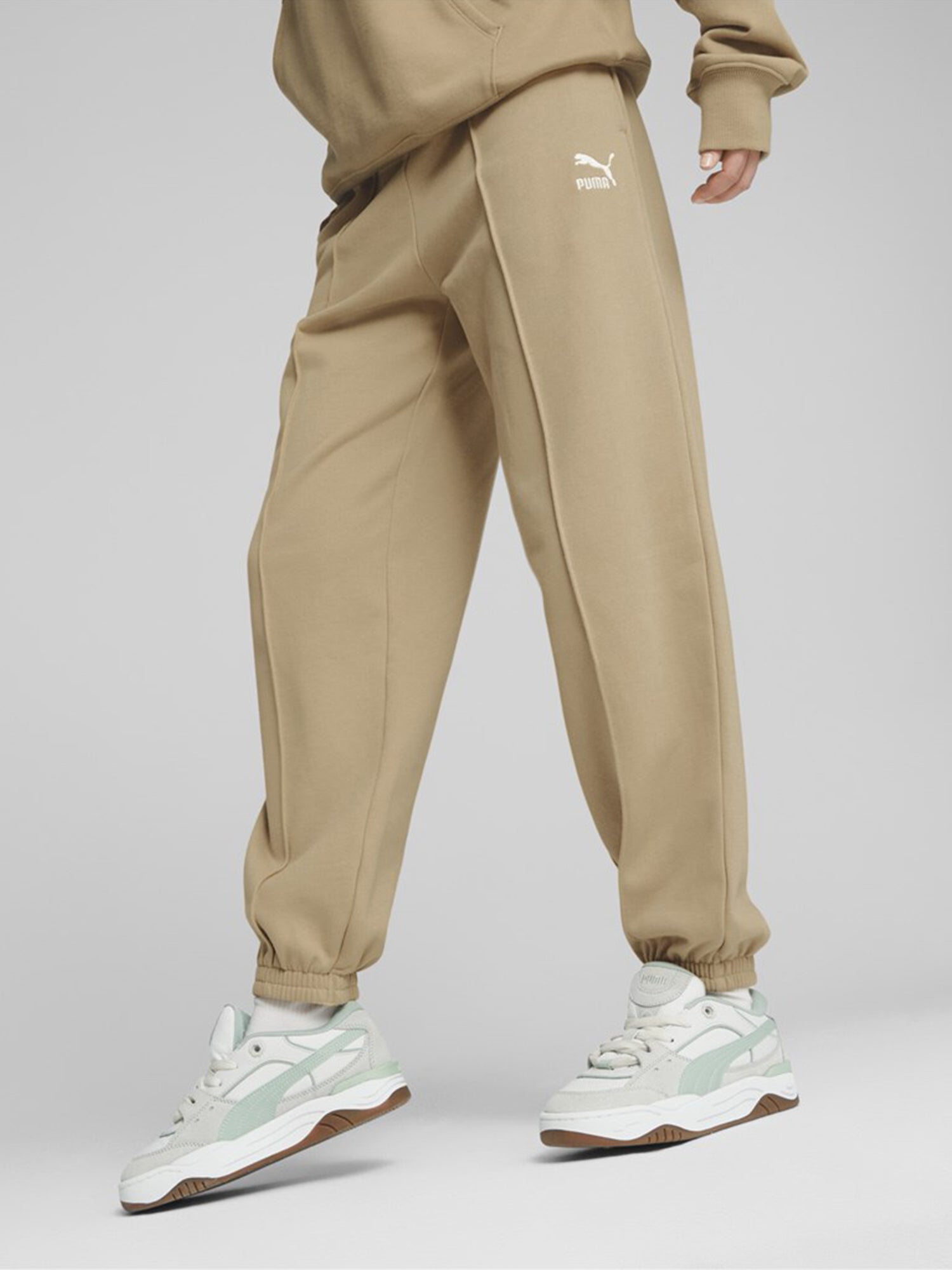 PUMA PANTALONI DI TUTA CLASSICS BEIGE