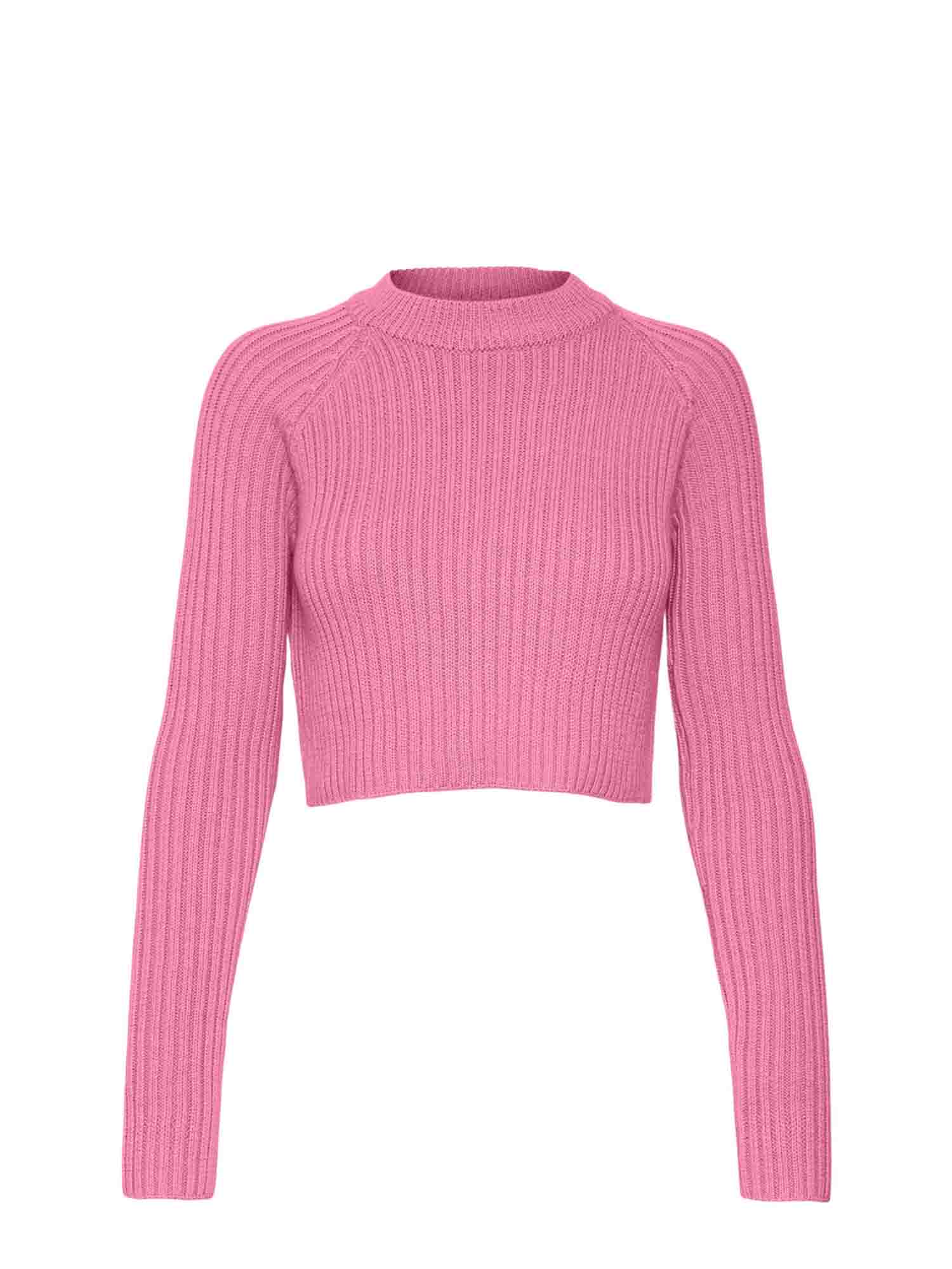 VERO MODA MAGLIA CROPPED ROSA