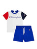 champion-set-t-shirt-pantaloncino-da-bambino-bianco-blu