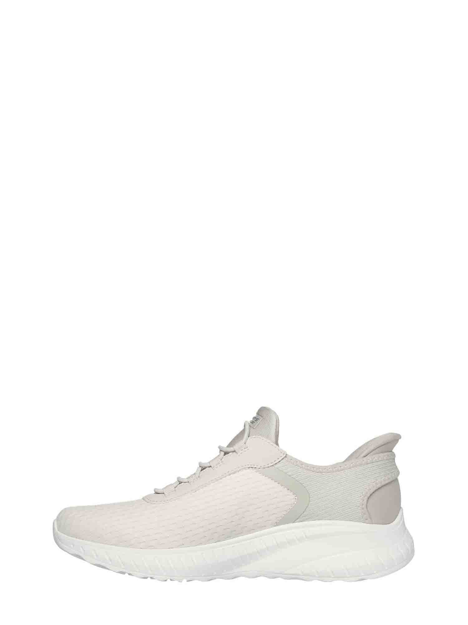 SKECHERS SLIP INS:BOBS SQUAD CHAOS SNEAKERS BIANCO