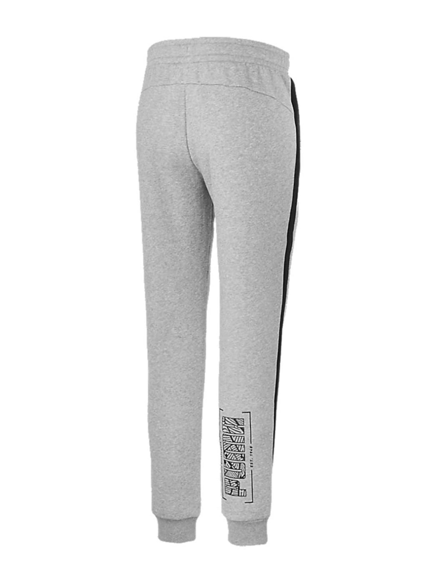 PUMA PANTALONE SPORTIVO BIG LOGO GRIGIO