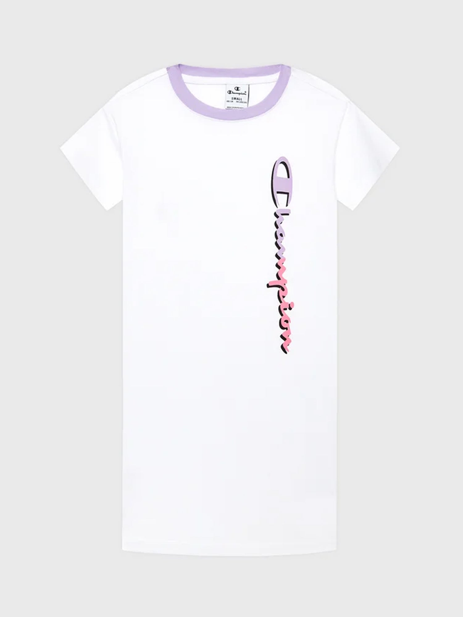 CHAMPION T-SHIRT LUNGA JR BIANCO