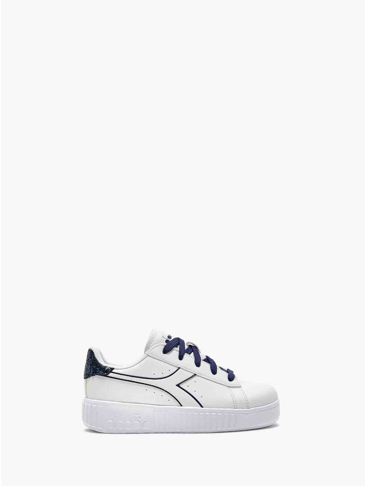 DIADORA GAME STEP P SPARKLY PS SNEAKERS BIANCO-BLU