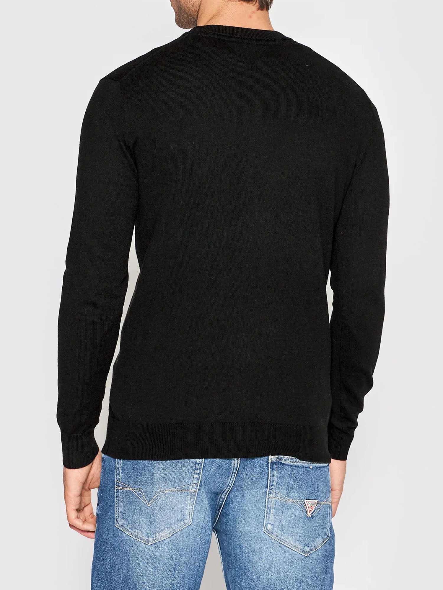 GUESS JEANS PULLOVER GIROCOLLO OMEGA NERO