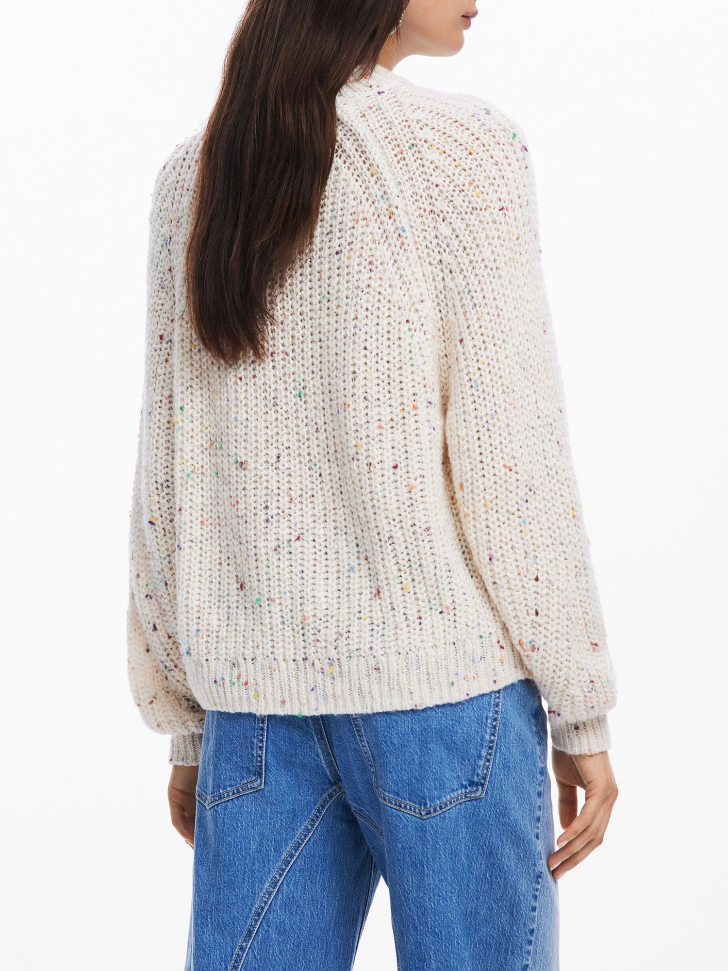 DESIGUAL MAGLIONE OVERSIZE BIANCO