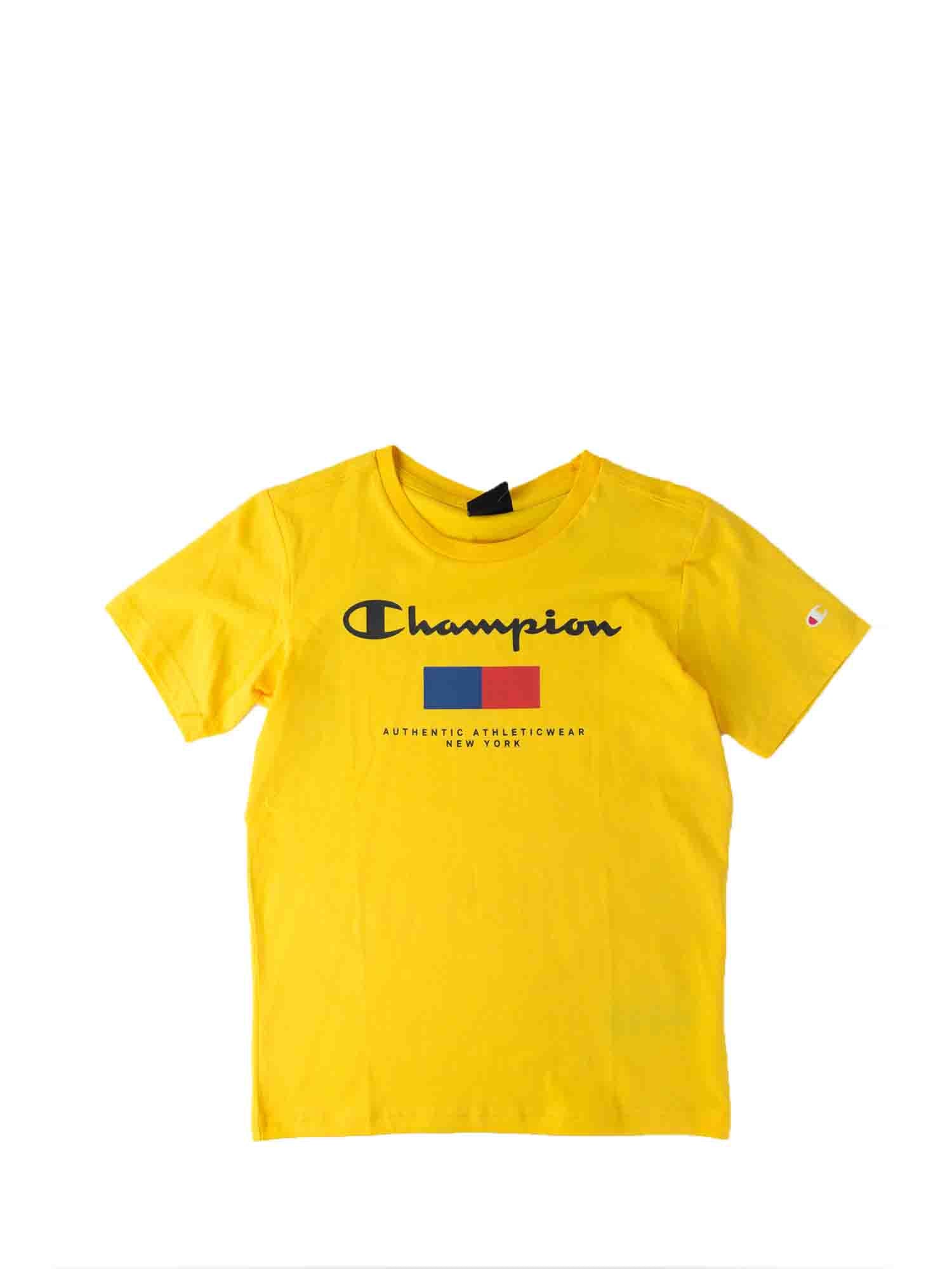 CHAMPION T-SHIRT GRAPHIC DA RAGAZZO GIALLO