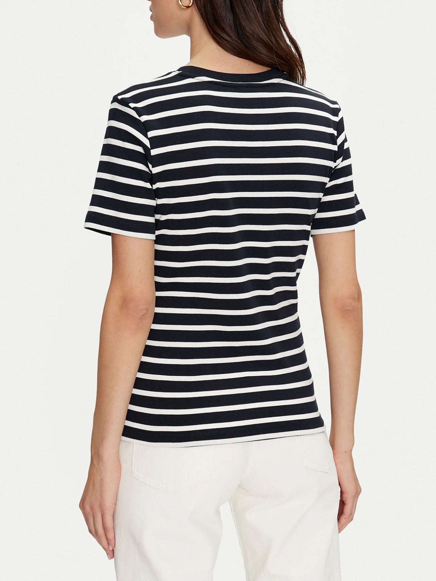 TOMMY HILFIGER T-SHIRT SLIM CODY BLU-BIANCO