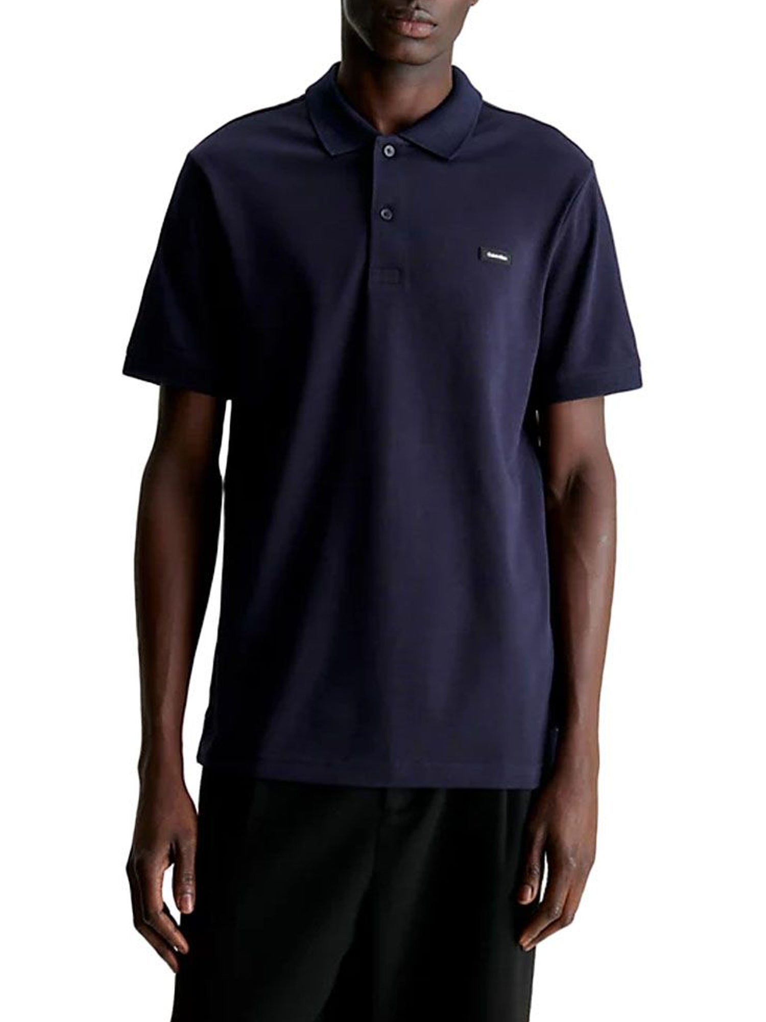 CALVIN KLEIN POLO THERMO TECH PIQUE SLIM BLU