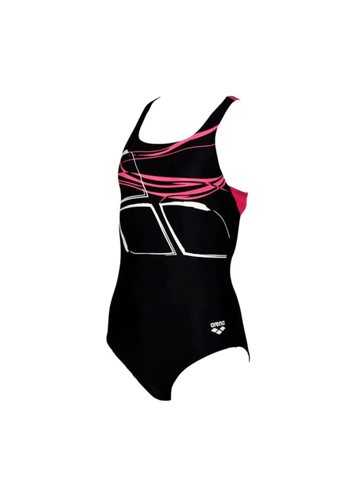 ARENA COSTUME DA BAGNO SWIM PRO CON LOGO NERO - ROSA