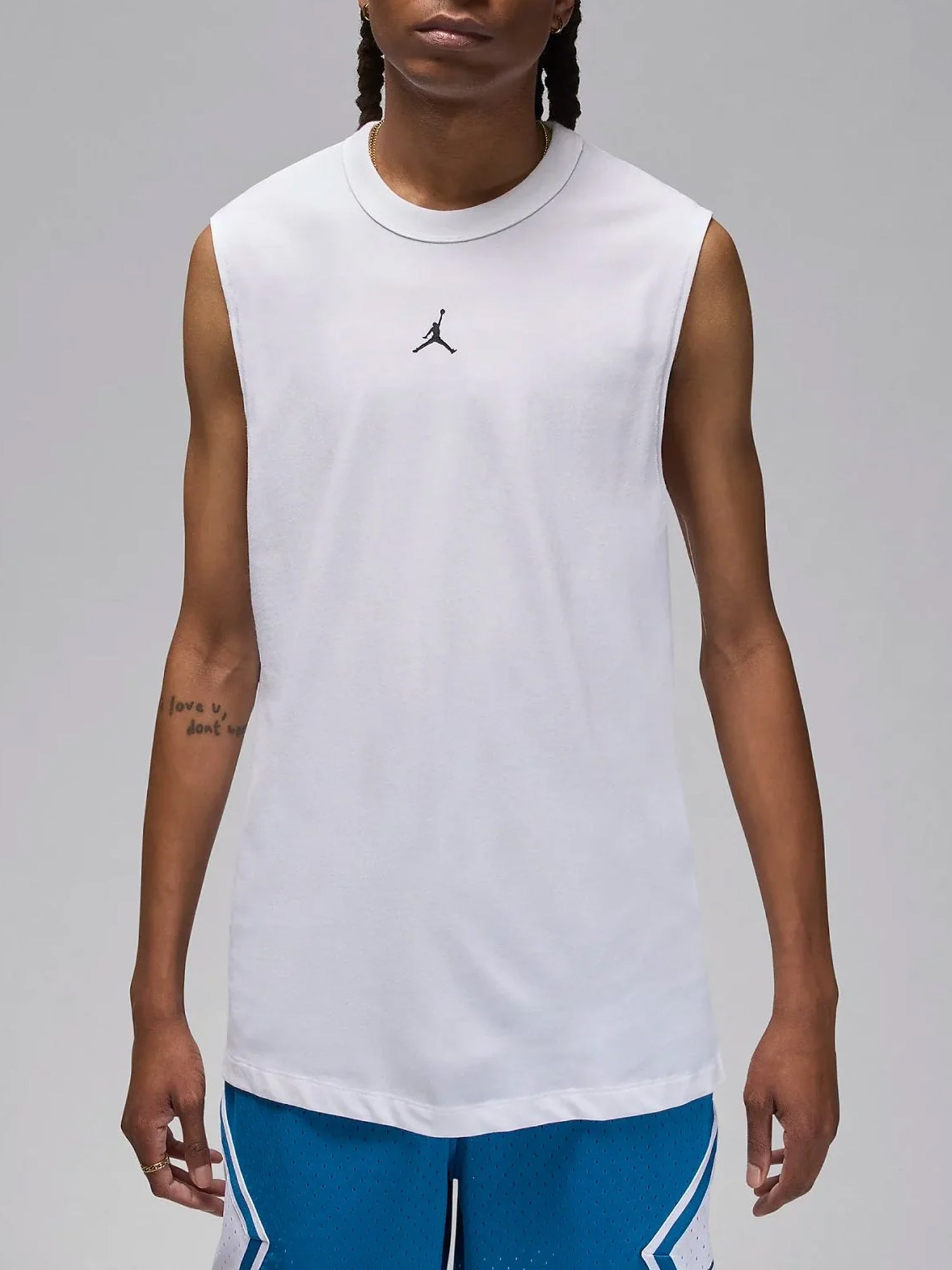 JORDAN CANOTTA DRI-FIT SLEEVELE BIANCO