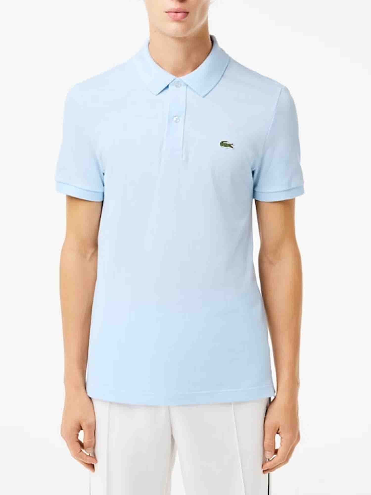 LACOSTE POLO SLIM FIT CELESTE CHIARO