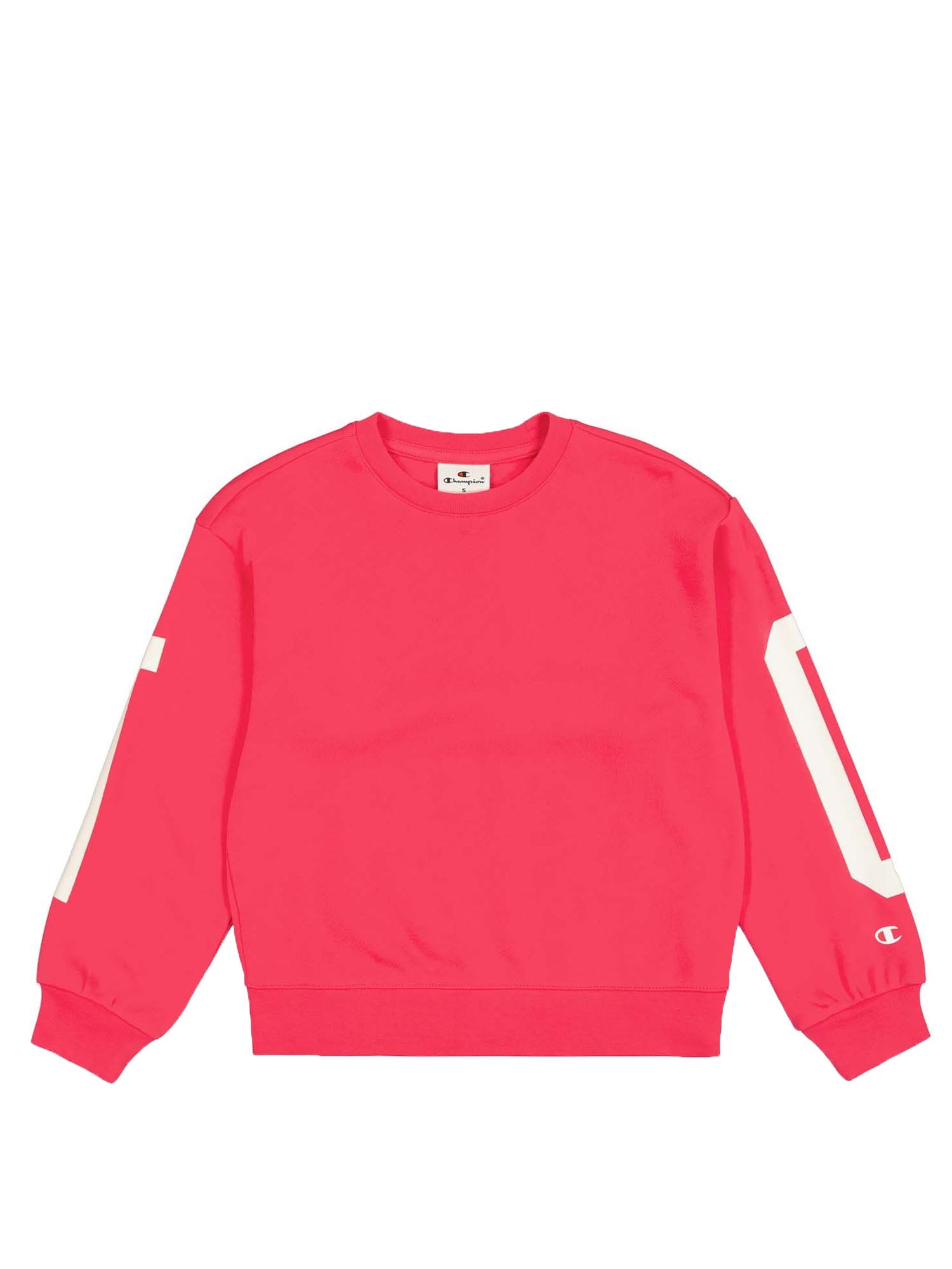 CHAMPION FELPA GRAPHIC GIROCOLLO ROSA