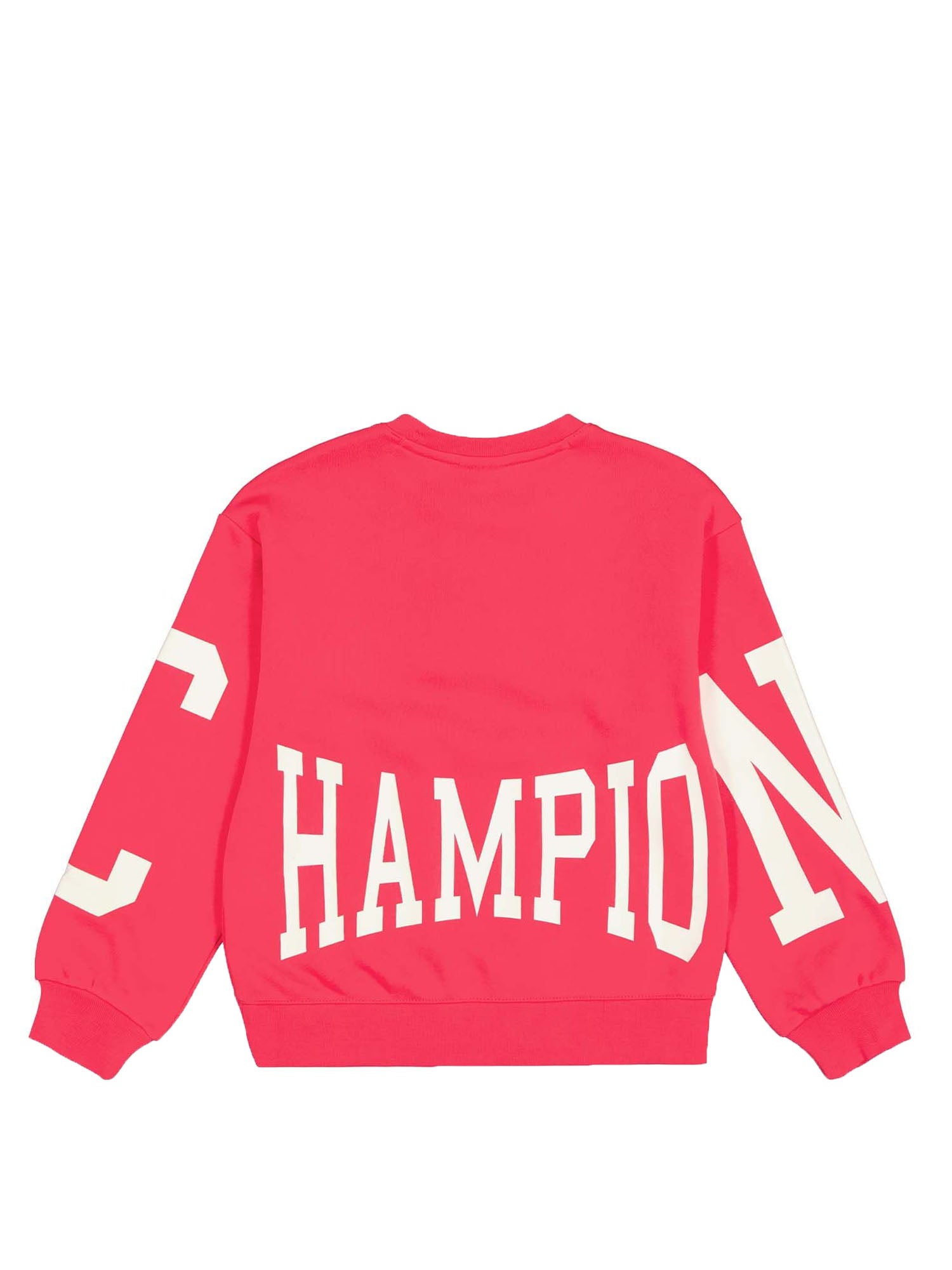 CHAMPION FELPA GRAPHIC GIROCOLLO ROSA