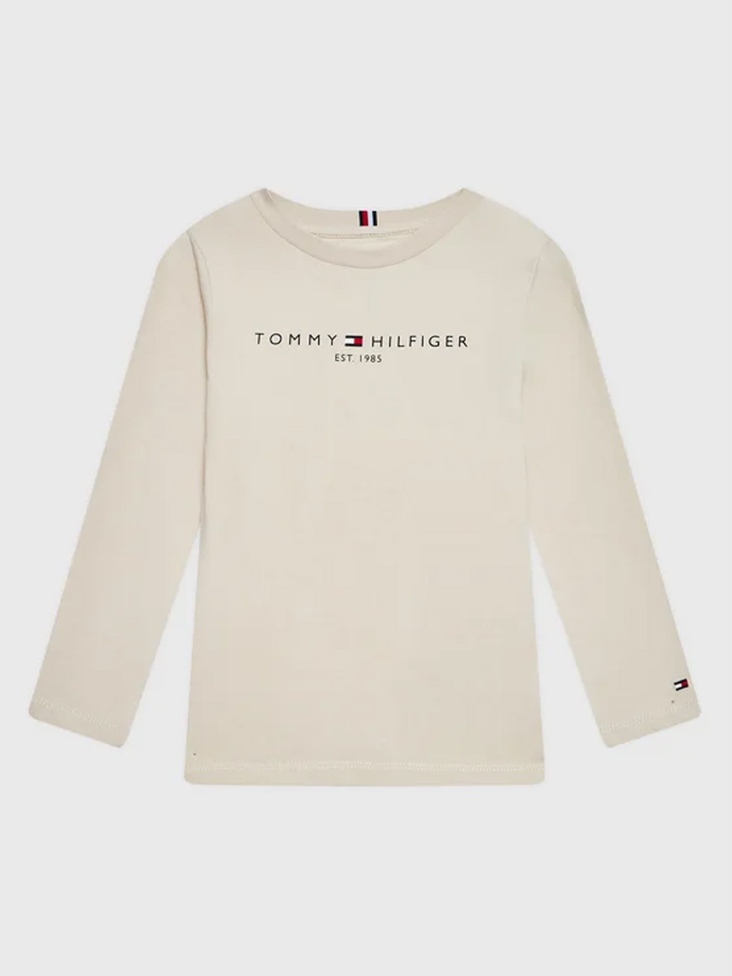 TOMMY HILFIGER KIDS T-SHIRT MANICA LUNGA BEIGE