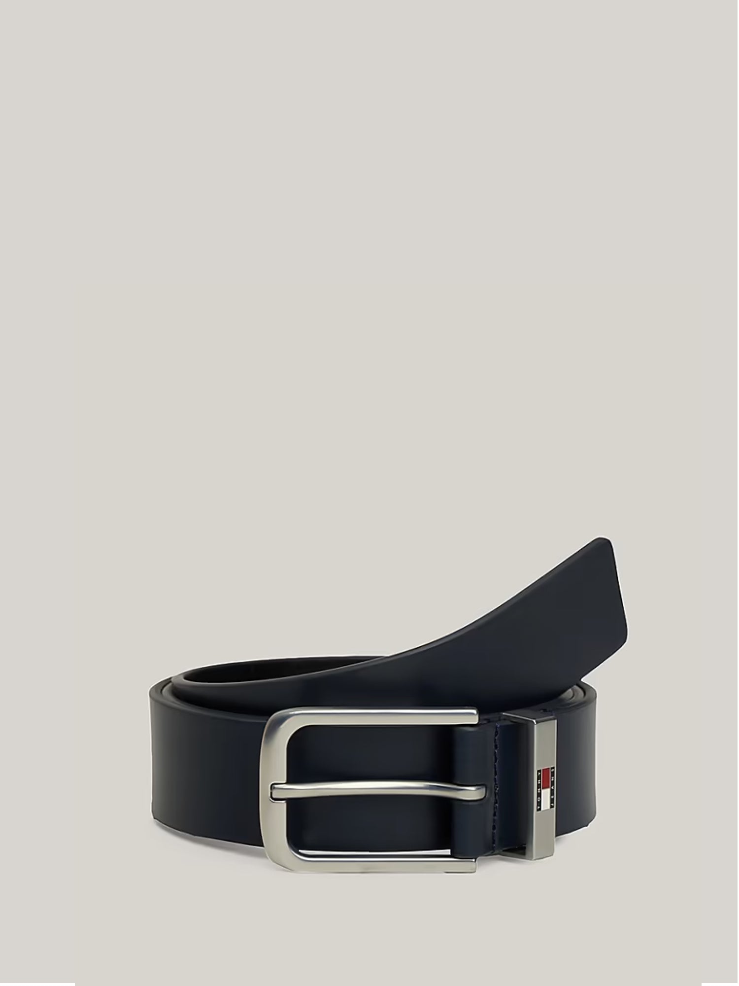 TOMMY HILFIGER ELEVATED CINTURA IN PELLE BLU