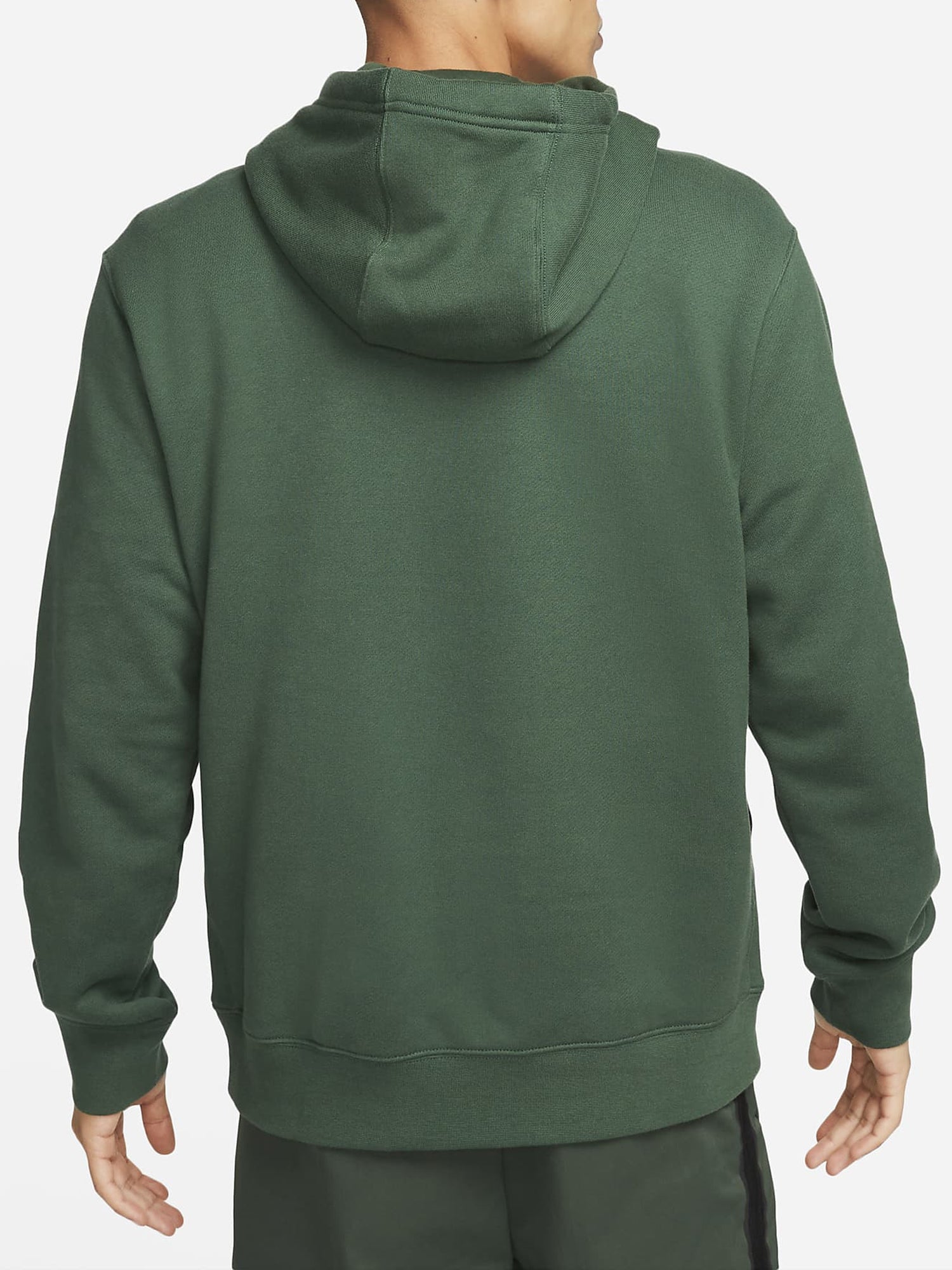 NIKE FELPA CON CAPPUCCIO CLUB FLEECE VERDE