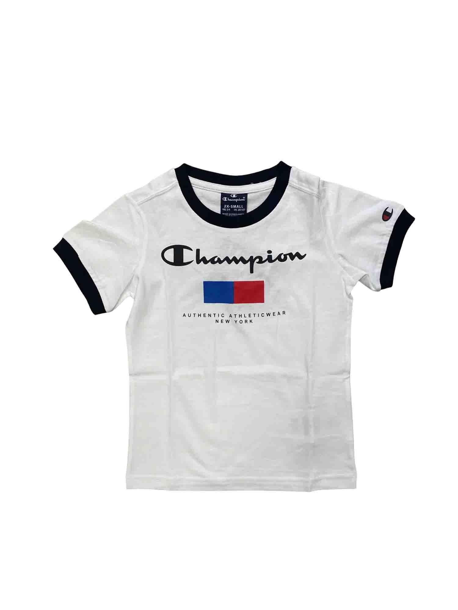 CHAMPION SET T-SHIRT+ PANTALONCINO DA BAMBINO BIANCO-BLU