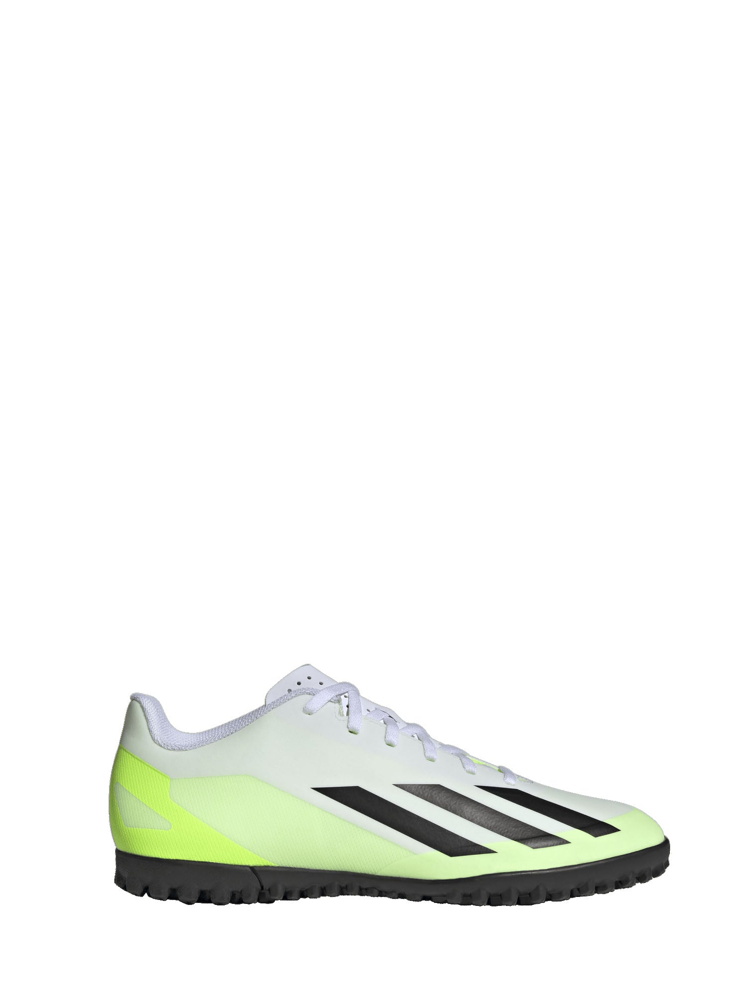 ADIDAS SCARPE CALCETTO X CRAZYFAST.4 TURF BIANCO - VERDE ACIDO