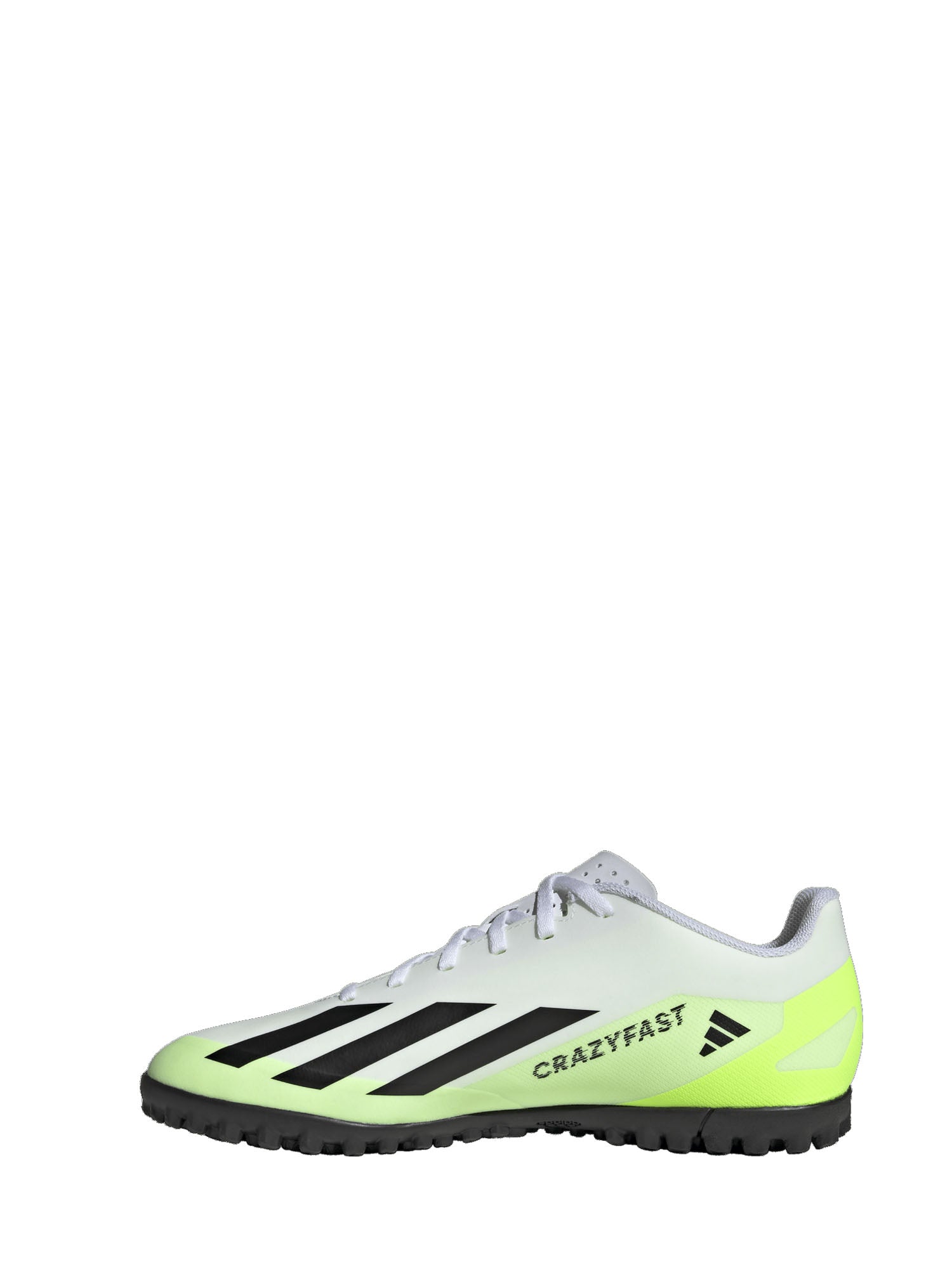 ADIDAS SCARPE CALCETTO X CRAZYFAST.4 TURF BIANCO - VERDE ACIDO