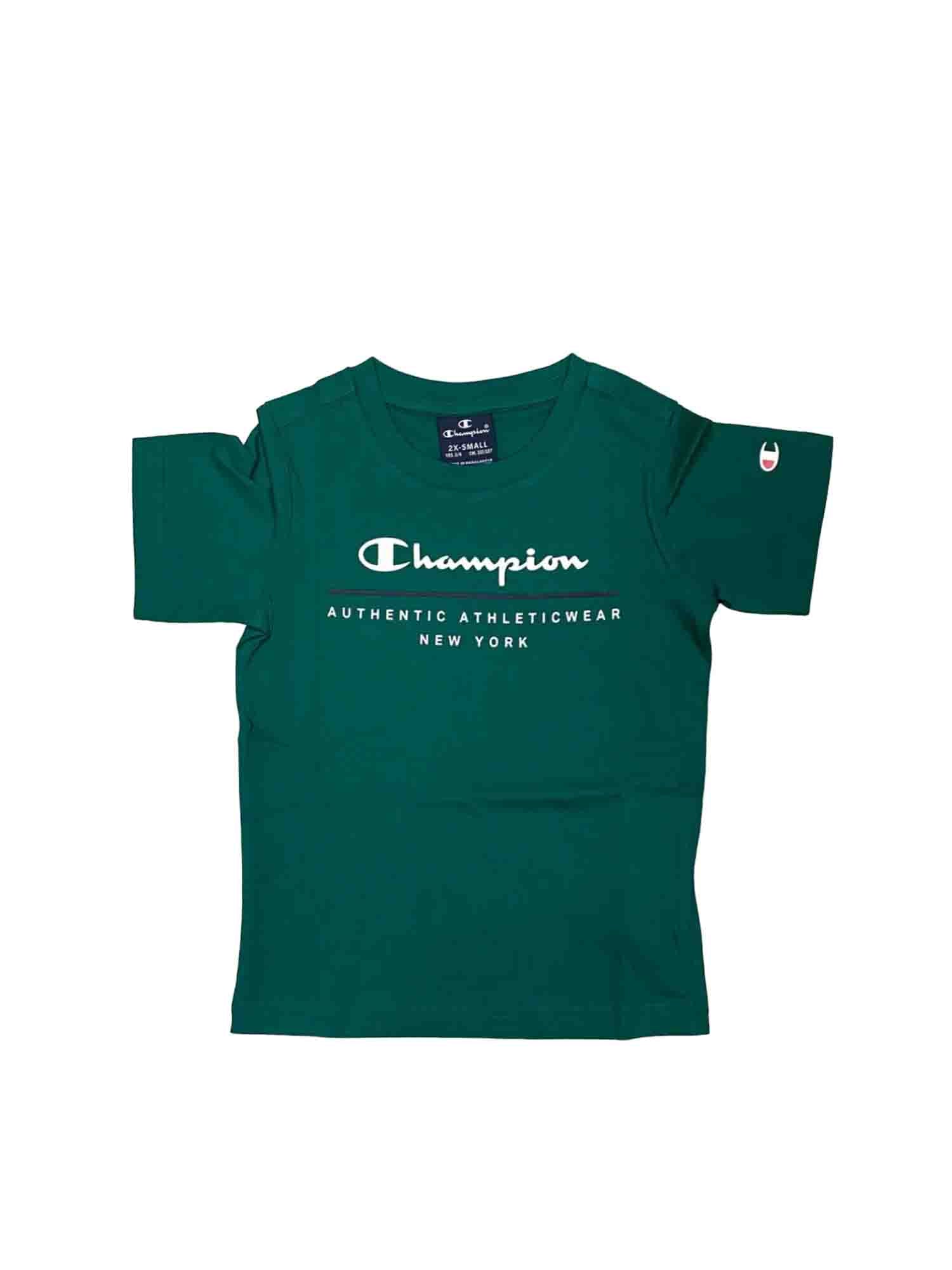 CHAMPION T-SHIRT DA RAGAZZO VERDE