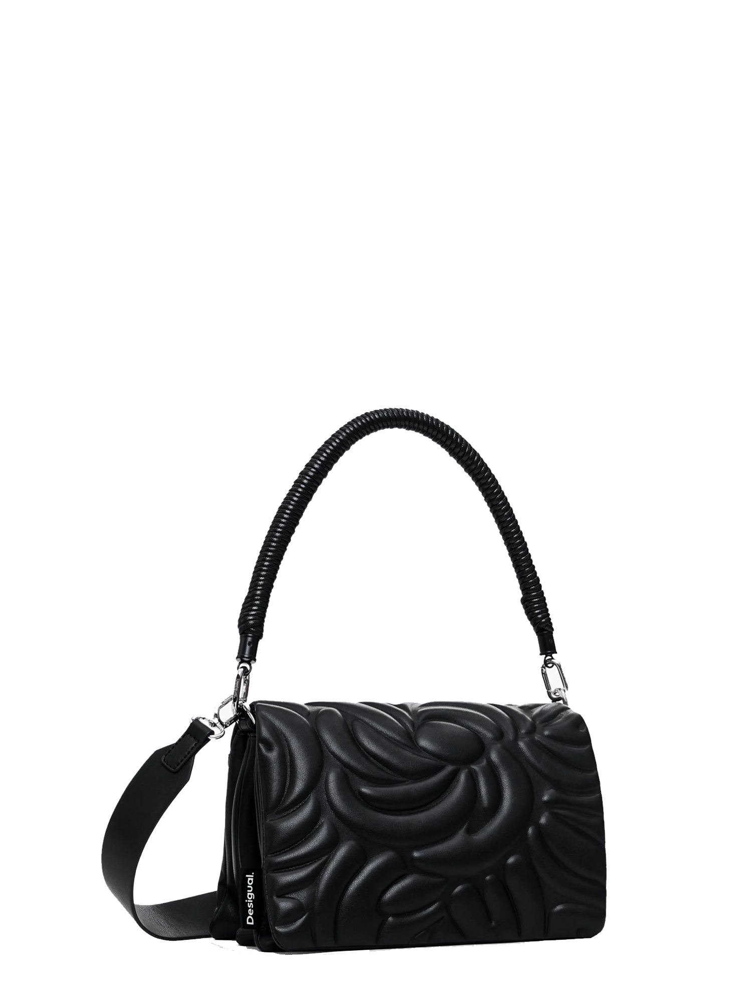 DESIGUAL BORSA A TRACOLLA CON FIORI NERO