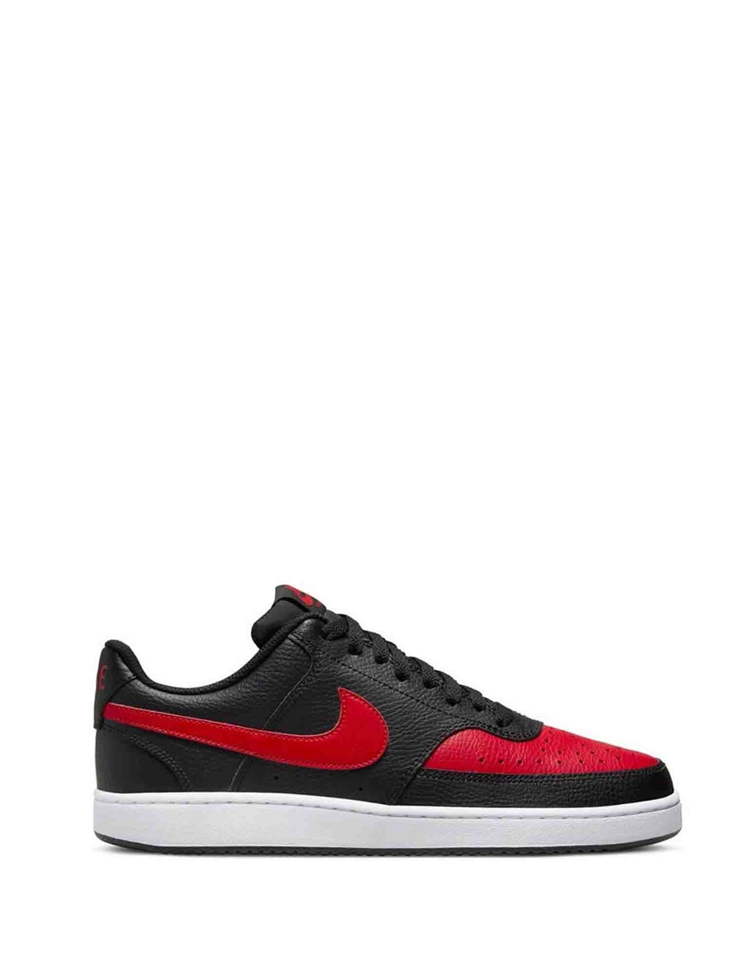 NIKE COURT VISION LOW SNEAKERS NERO-ROSSO